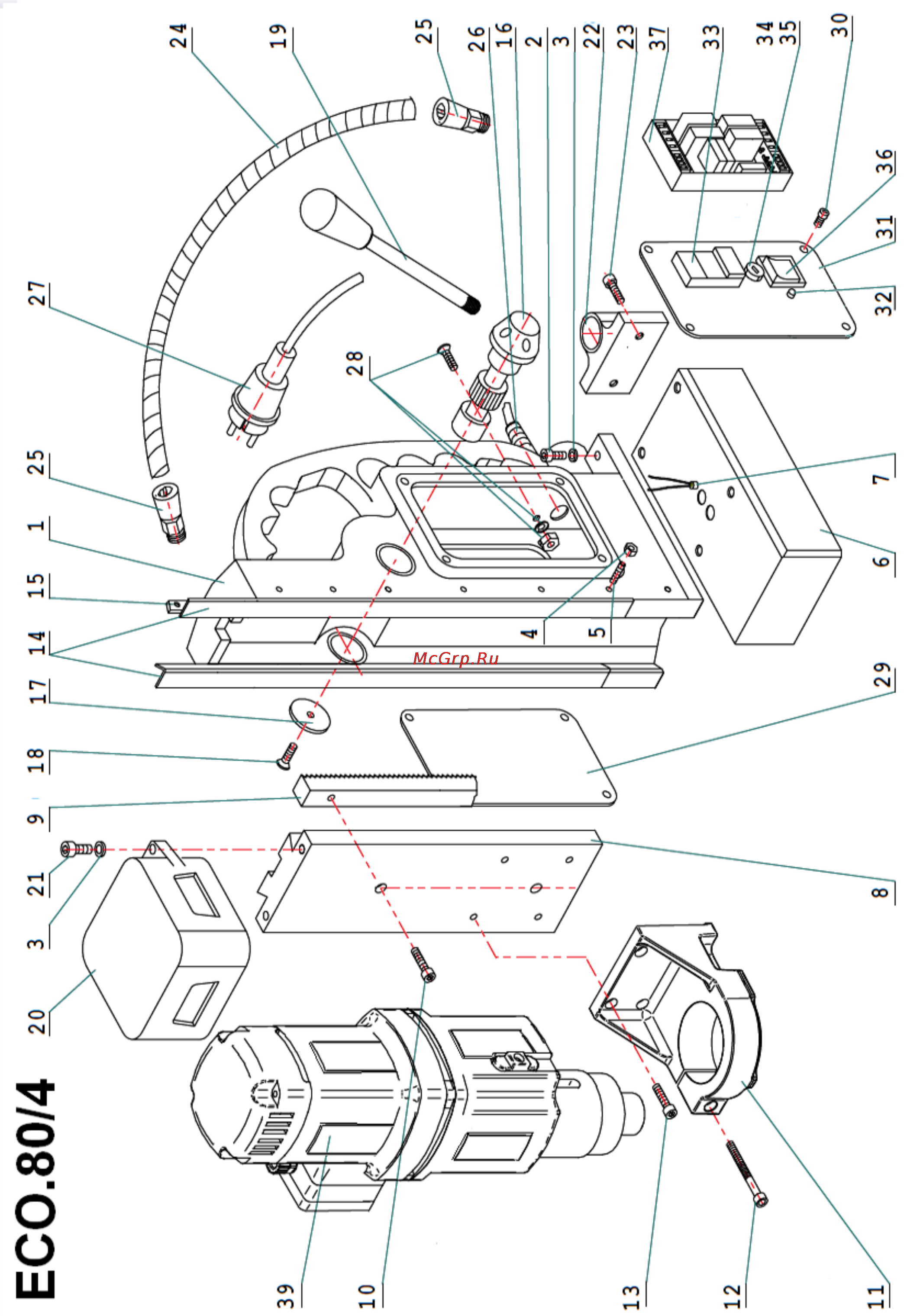 Euroboor ECO.80/4 [2/5] Eco 0 spare parts prices 2