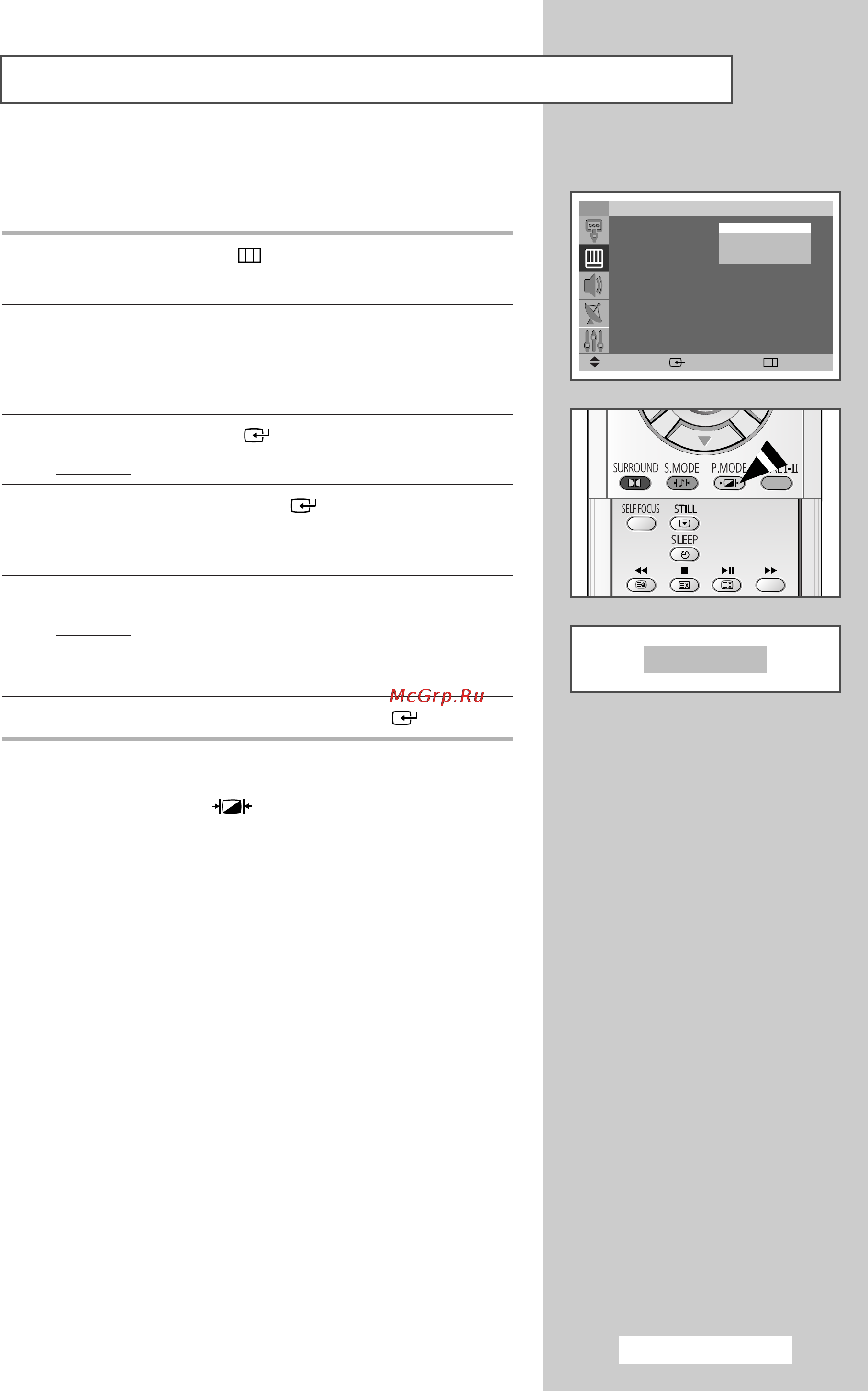 Samsung SP-43R1 HLR [31/64] Изменение стандарта изображения