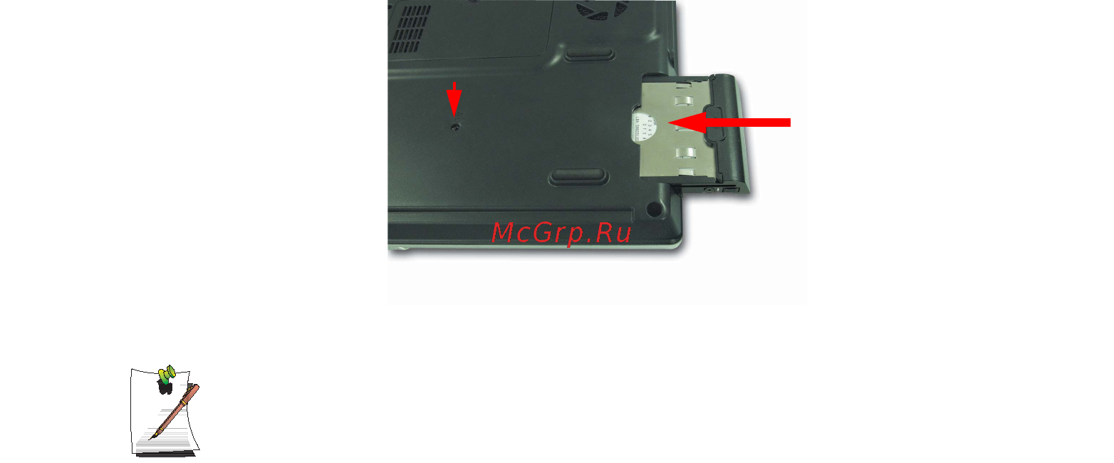 Samsung P29 C1.525640M [103/150] Вставьте держатель в отсек для жесткого диска и закрепите его винтом