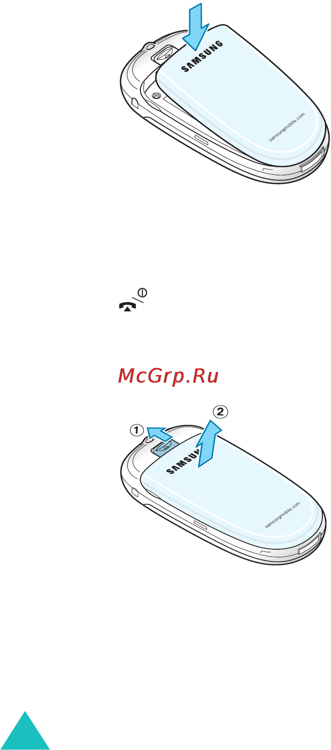 Samsung X460 metallic silver [21/172] Снятие батареи