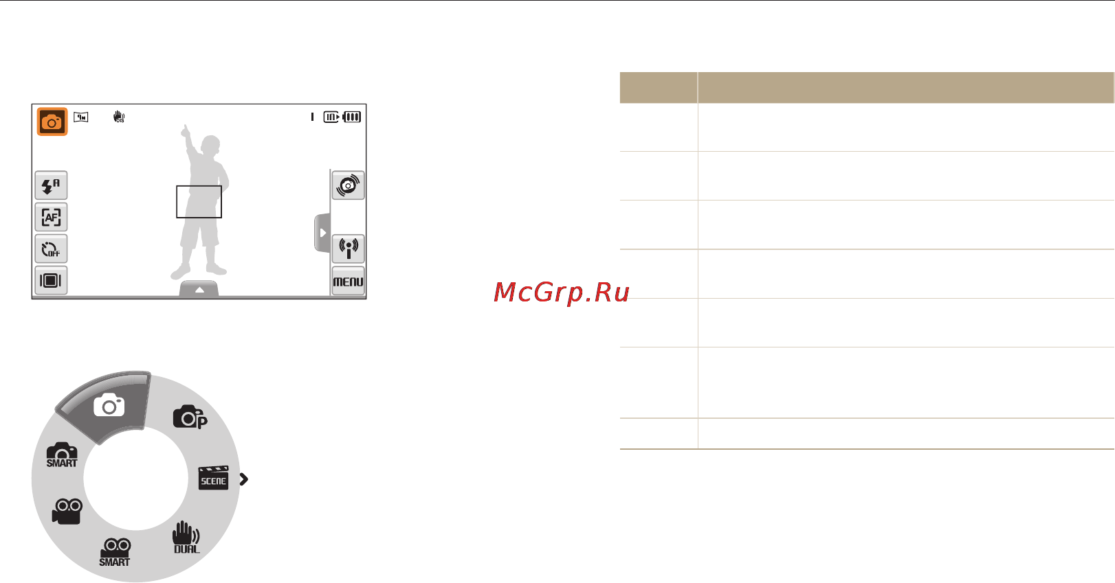 Samsung ST5500 Orange [25/136] Выбор режима съемки
