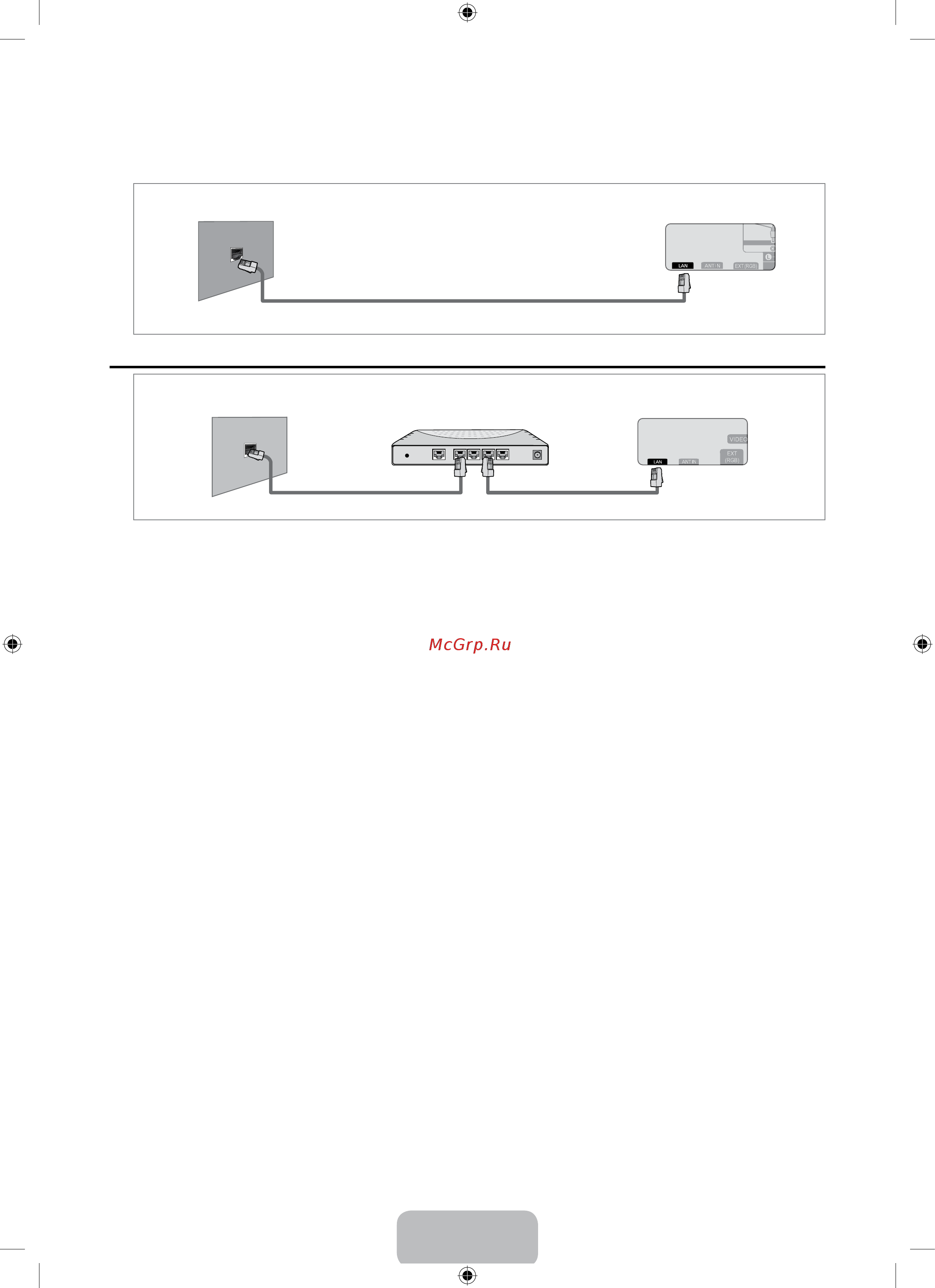 Samsung UE-46 B7000WW [32/79] Можно выполнить подключение локальной сети через устройство совместного доступа маршрутизатор