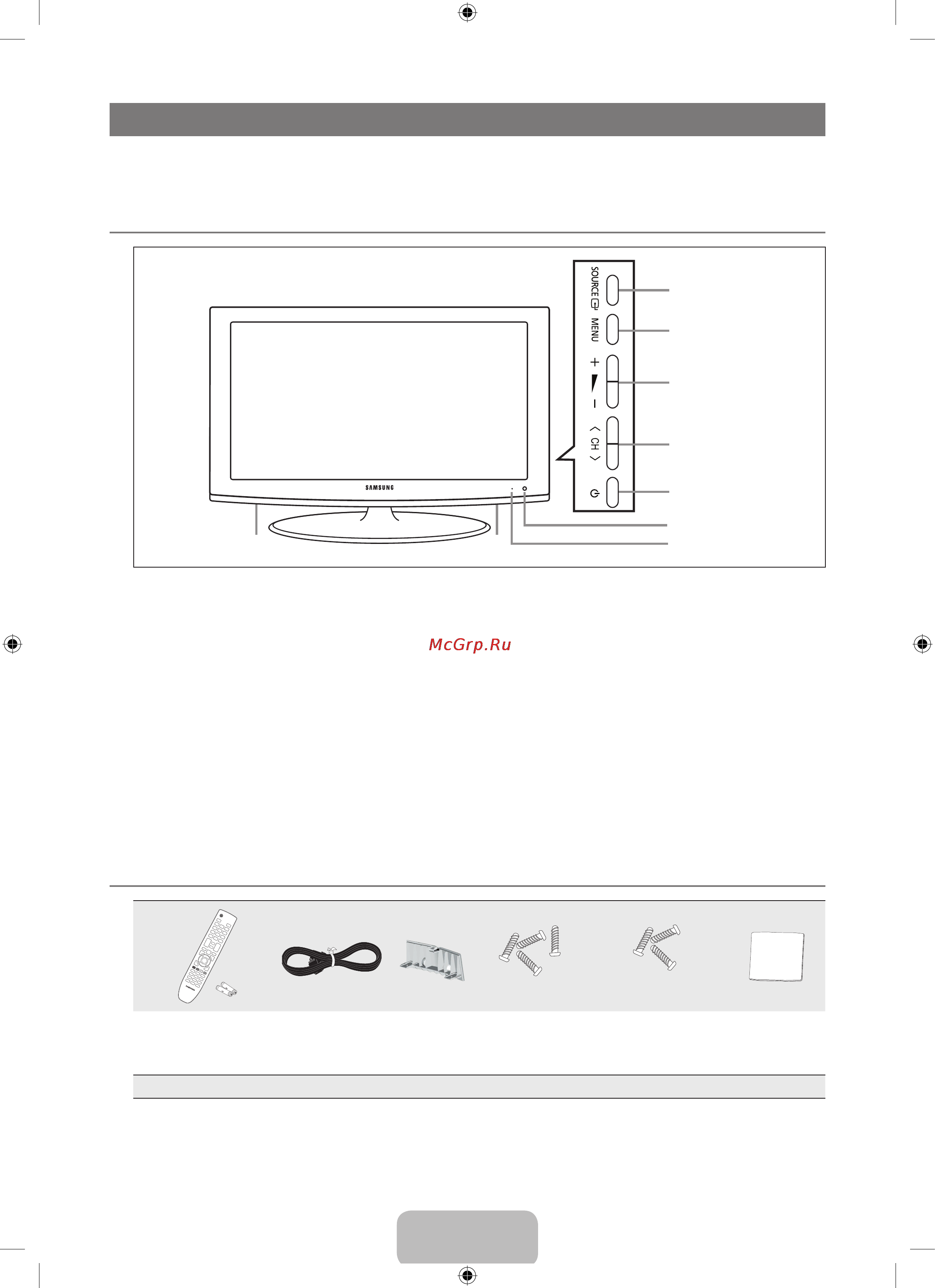 Samsung LE-32 B450 C4W [4/27] Панель управления