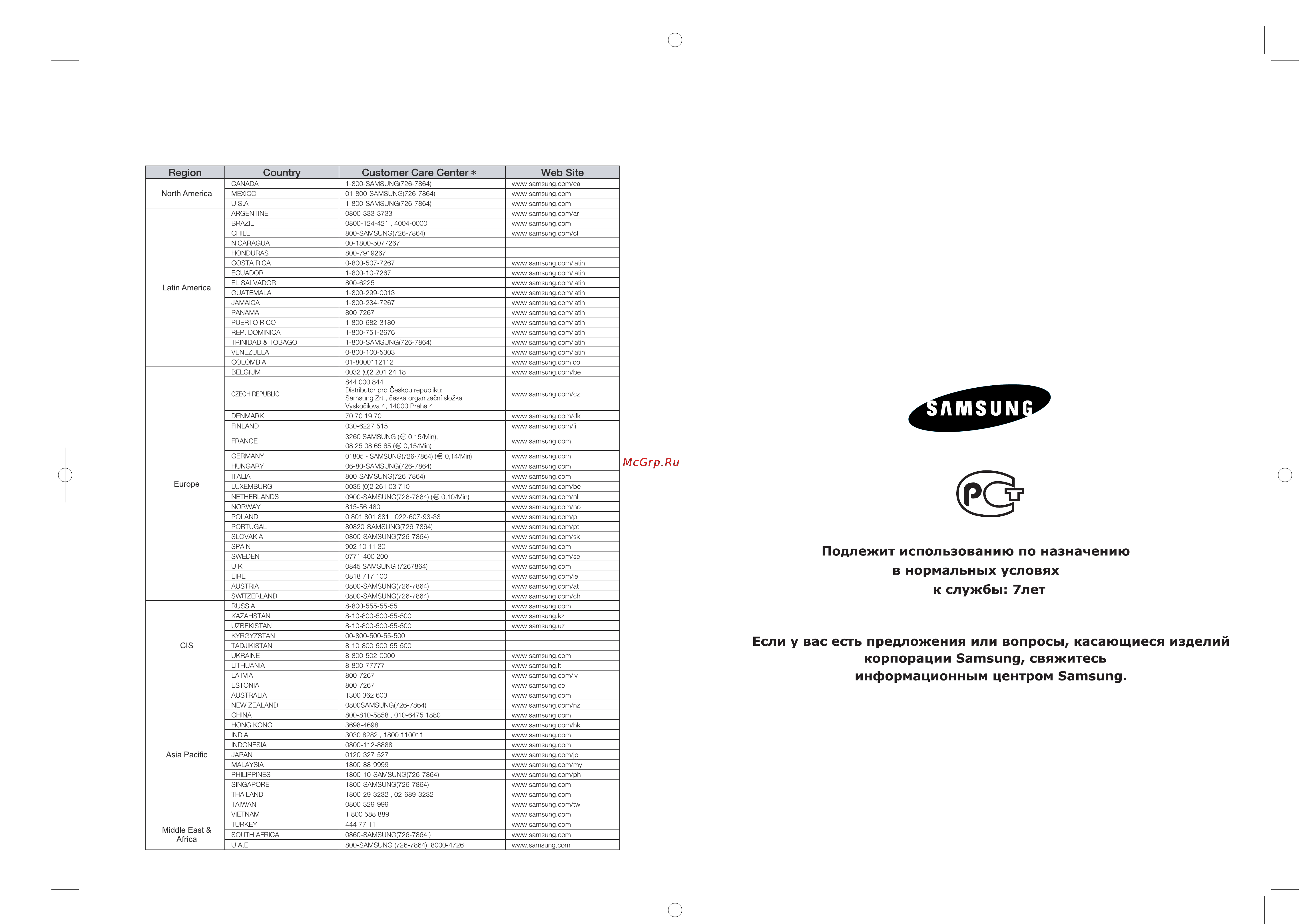 Samsung MM-А24Q [13/13] Если у вас есть предложения или вопросы касающиеся изделий