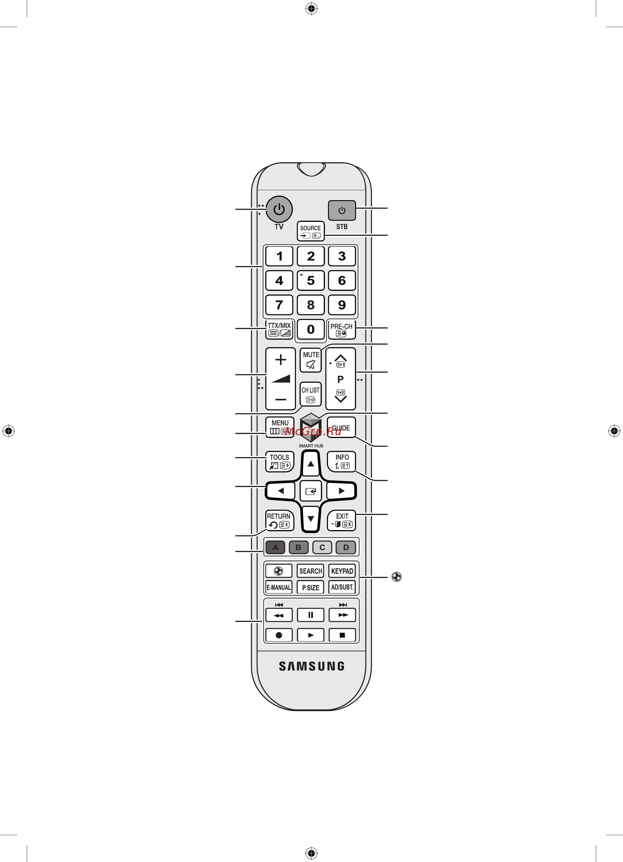 Samsung UE48H5510AK [10/21] Пульт дистанционного управления