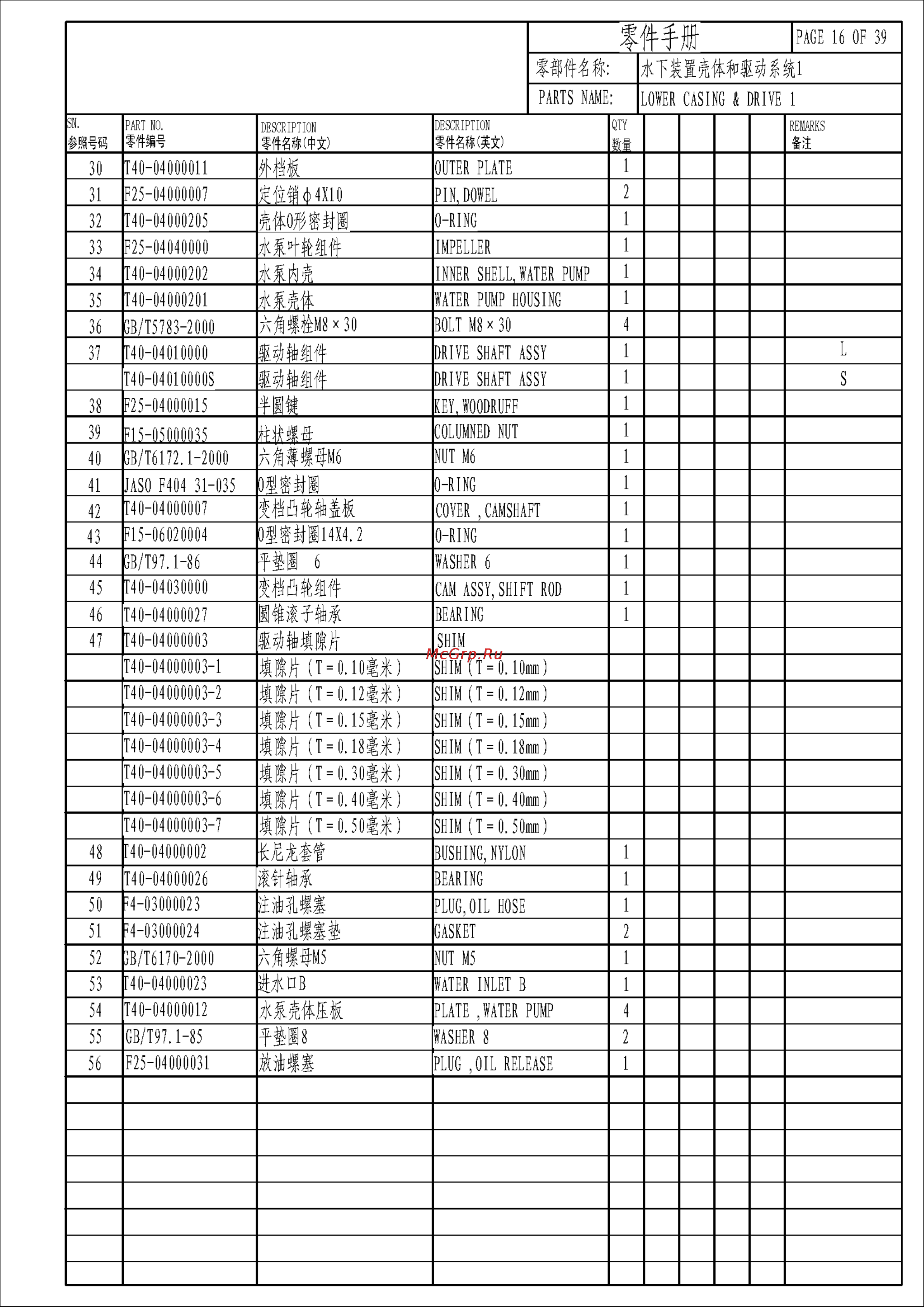 Parsun T40J BWS [18/53] T30 t40 bm parts catalogue_页面_18