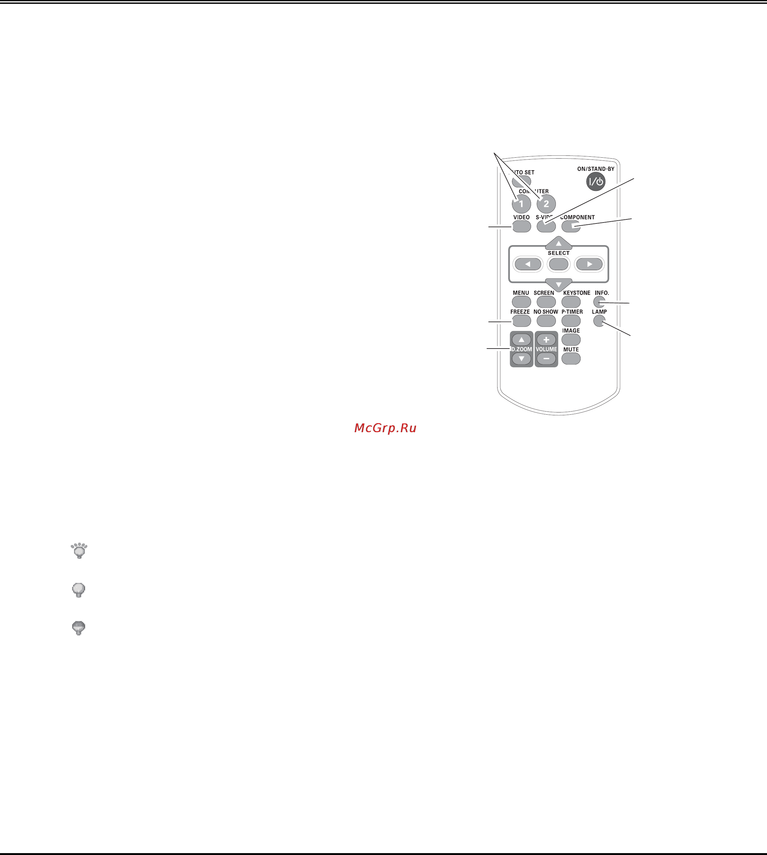 Sanyo PLC-XR201 [25/77] Основные операции