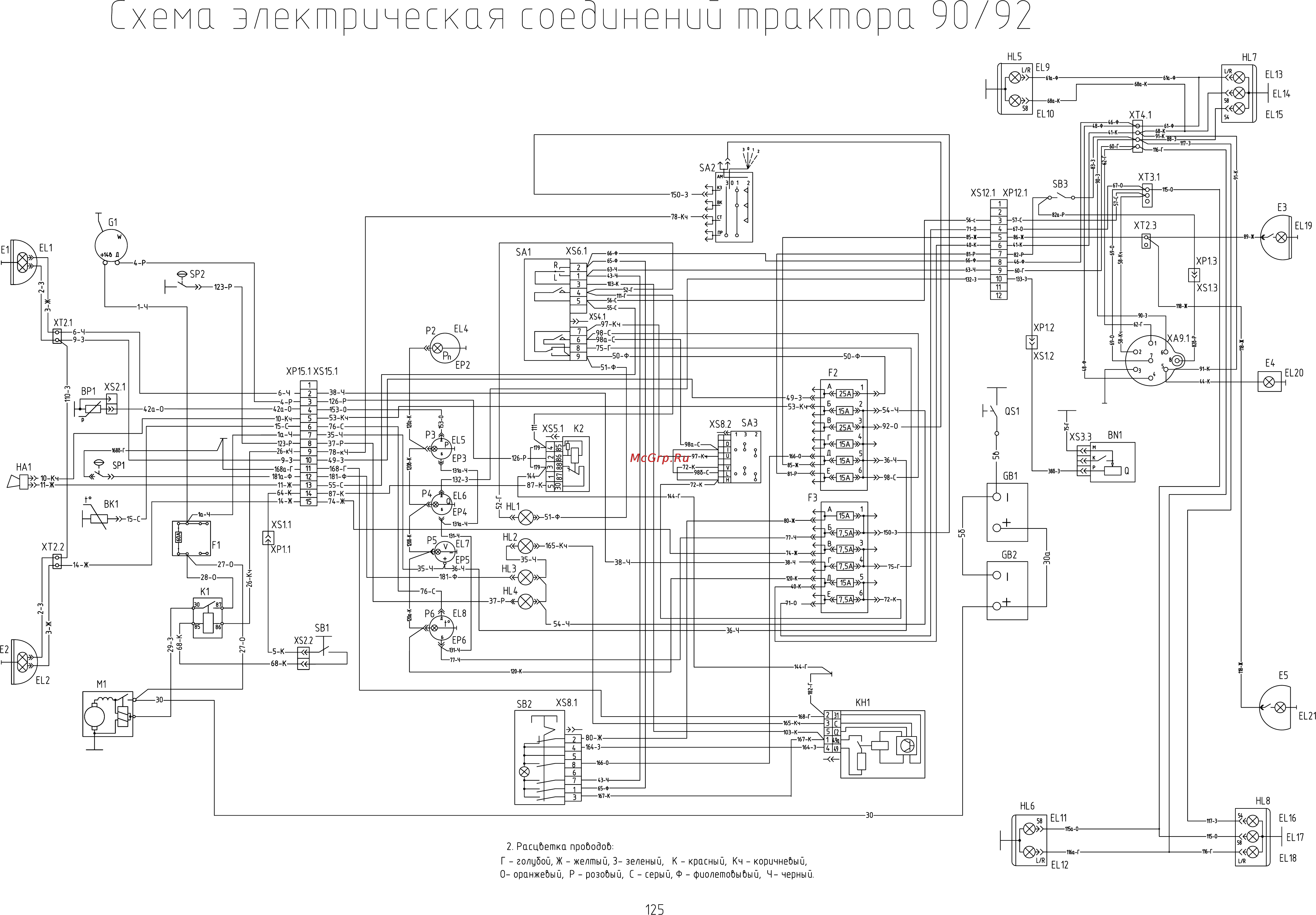Беларус 92 [125/125] 92 0000010 э4 схема pdf