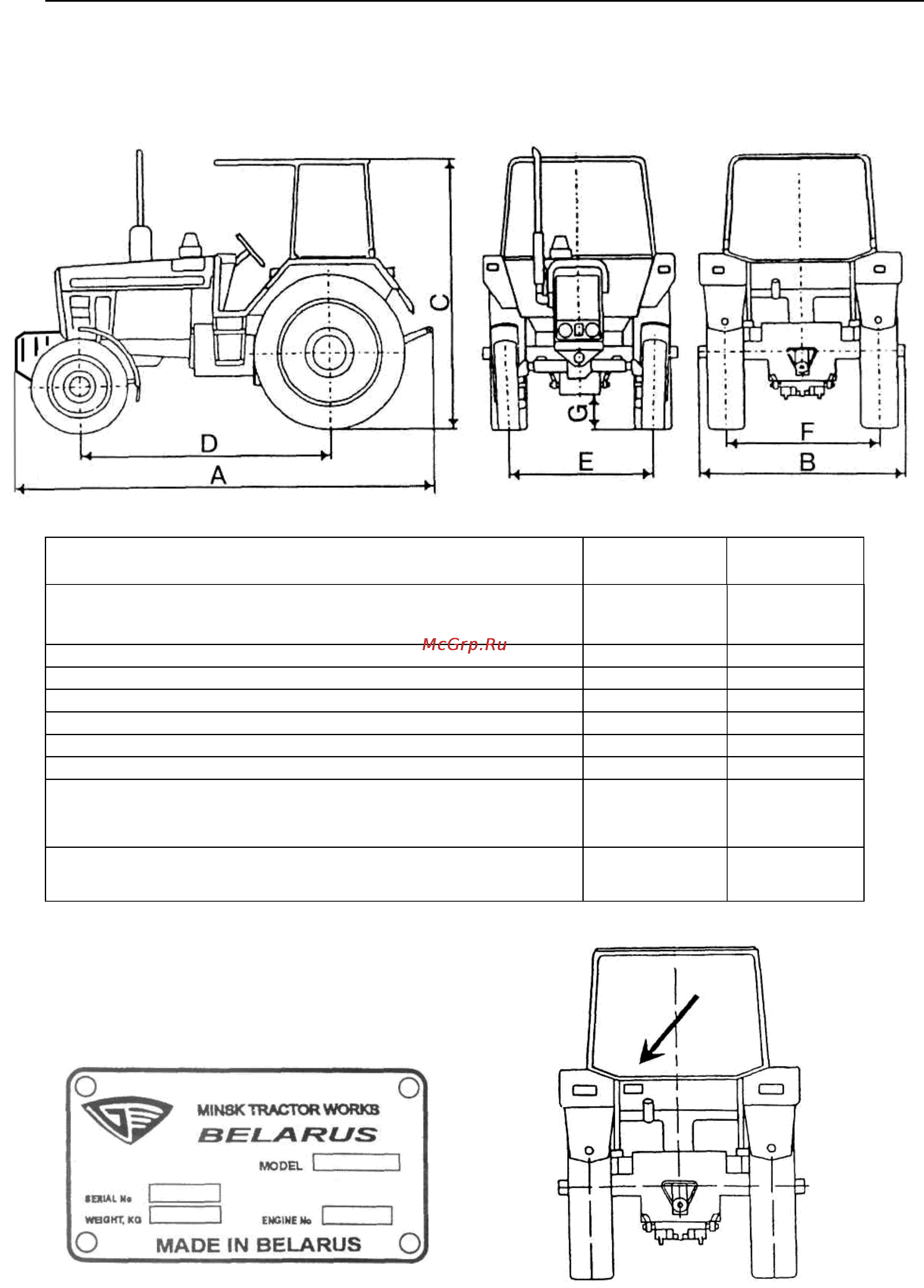 Беларус 92 [15/125] Технич данные pdf