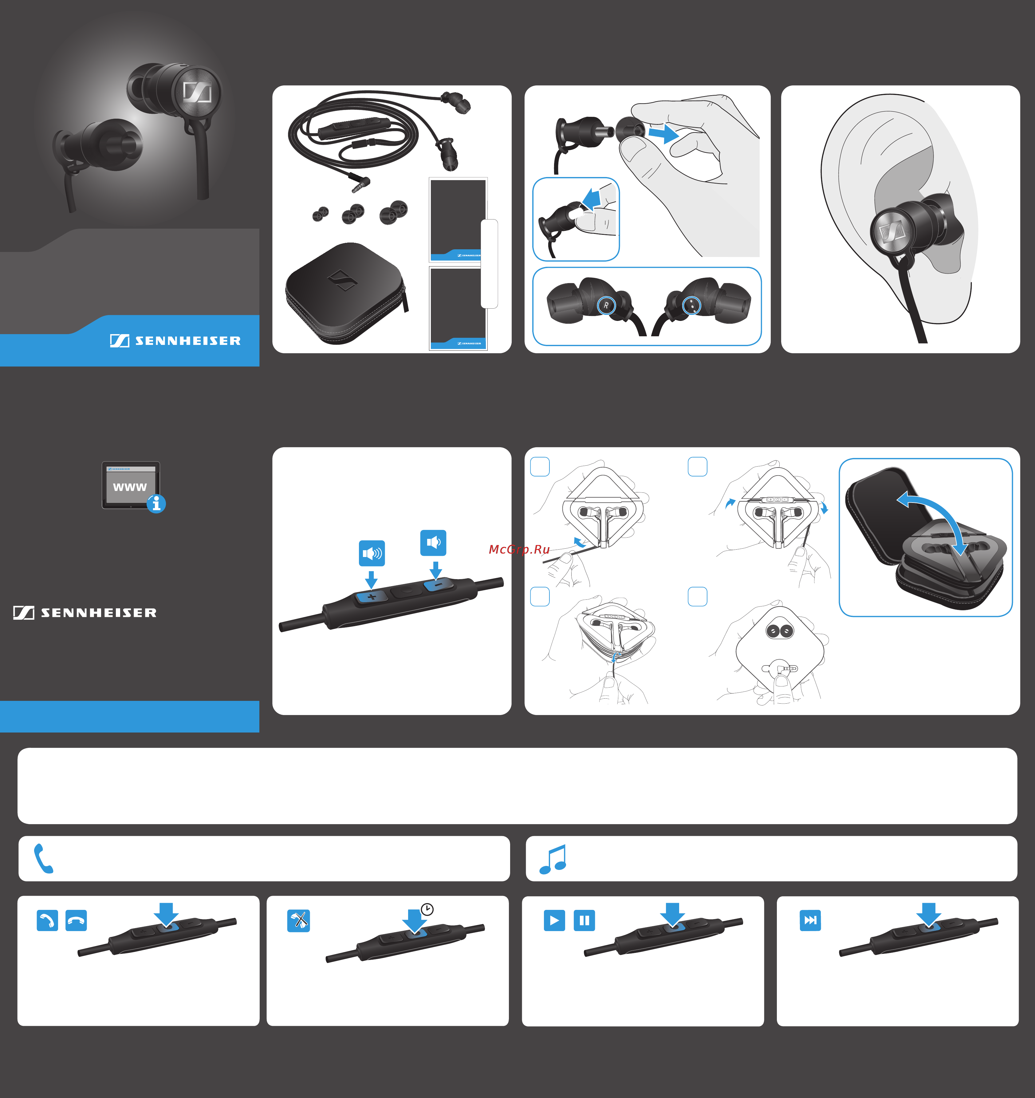 Sennheiser M2 IEG Black Инструкция по эксплуатации онлайн