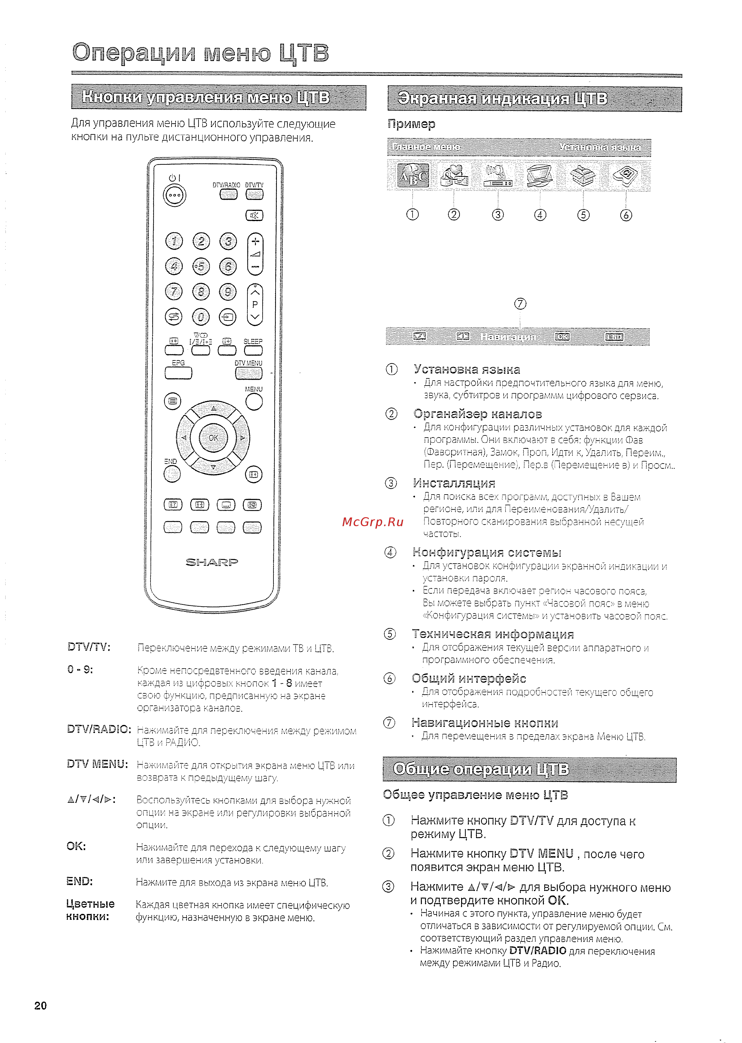 Sharp LC-32 AD5 RUBK [22/40] Операцг о ци в