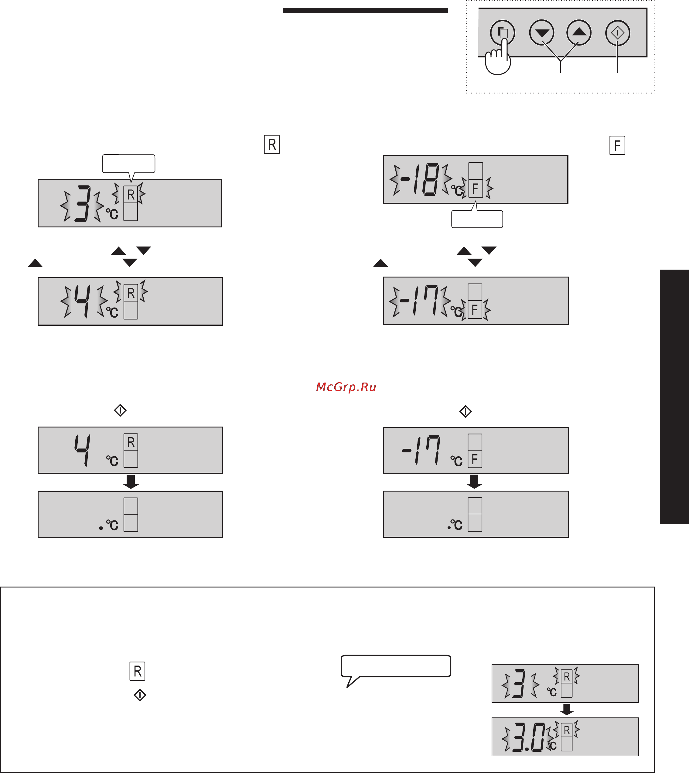 Sharp SJ-WP331TBE [9/13] Регулировка температуры