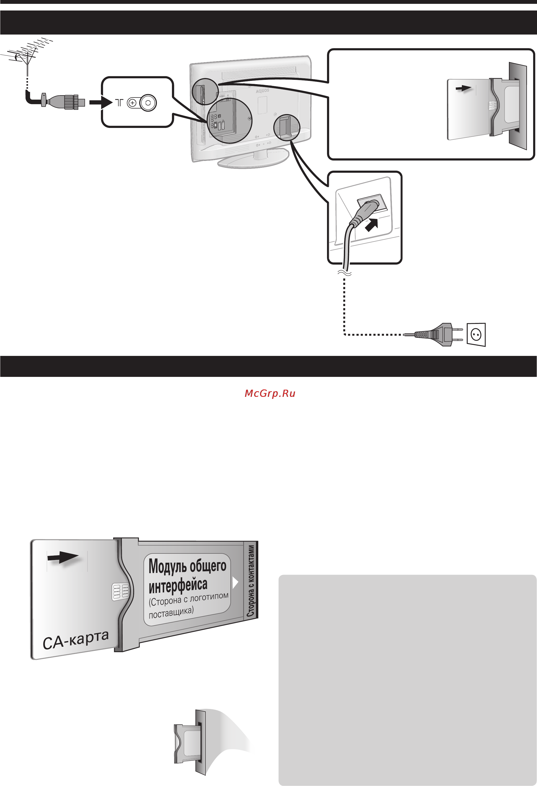 Sharp LC-32 FS510 RU [12/32] Вставка ca карты
