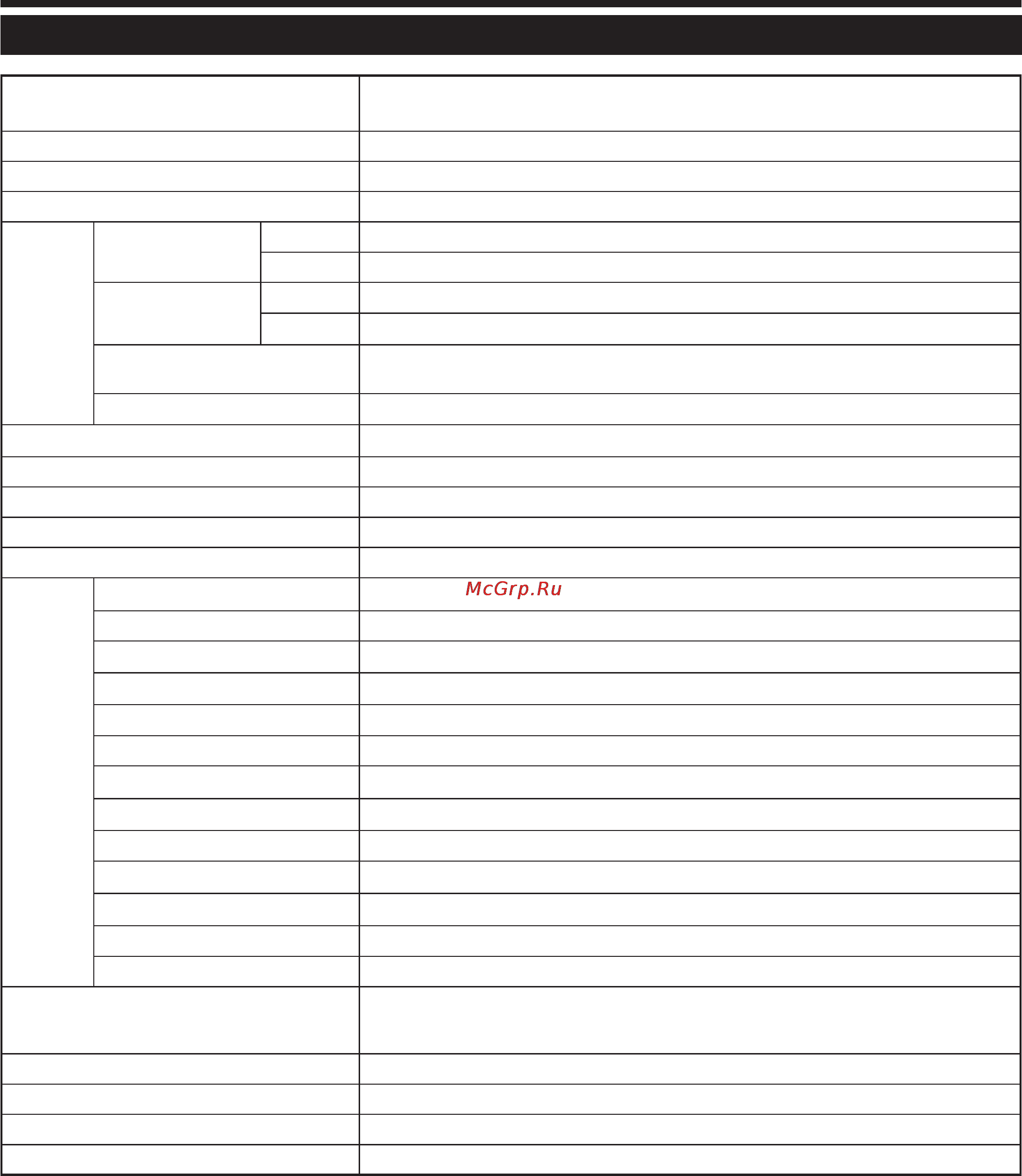 Sharp LC-32 FS510 RU [30/32] Технические характеристики