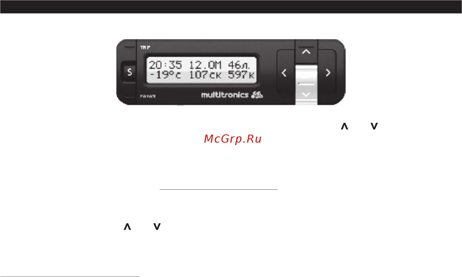 Multitronics VG1031S [14/41] Дисплей параметры