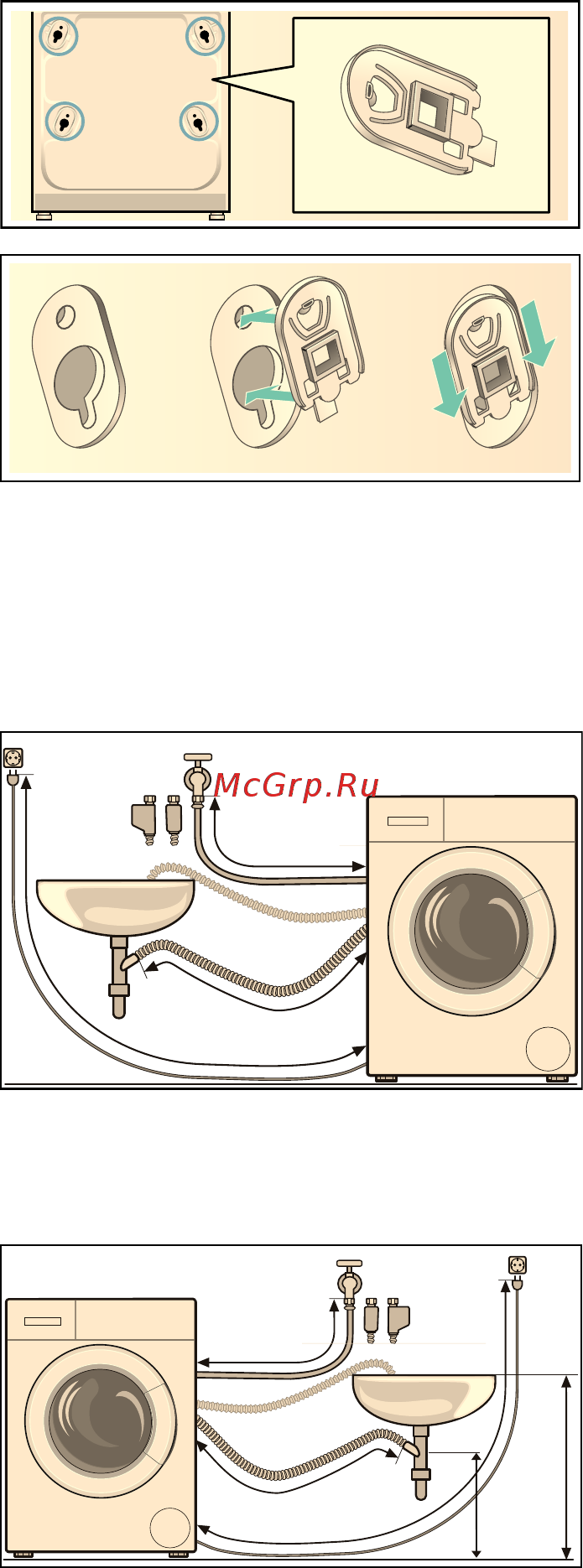 Siemens iQ500, iSensoric WS12K14MOE [32/40] Длина шлангов и кабеля
