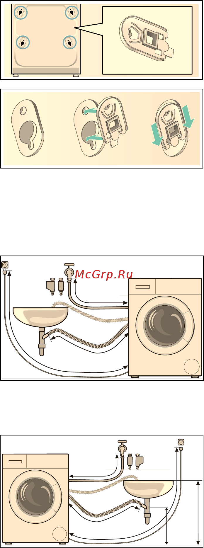 Siemens iQ500, iSensoric WS12K24MOE [33/40] Длина шлангов и кабеля