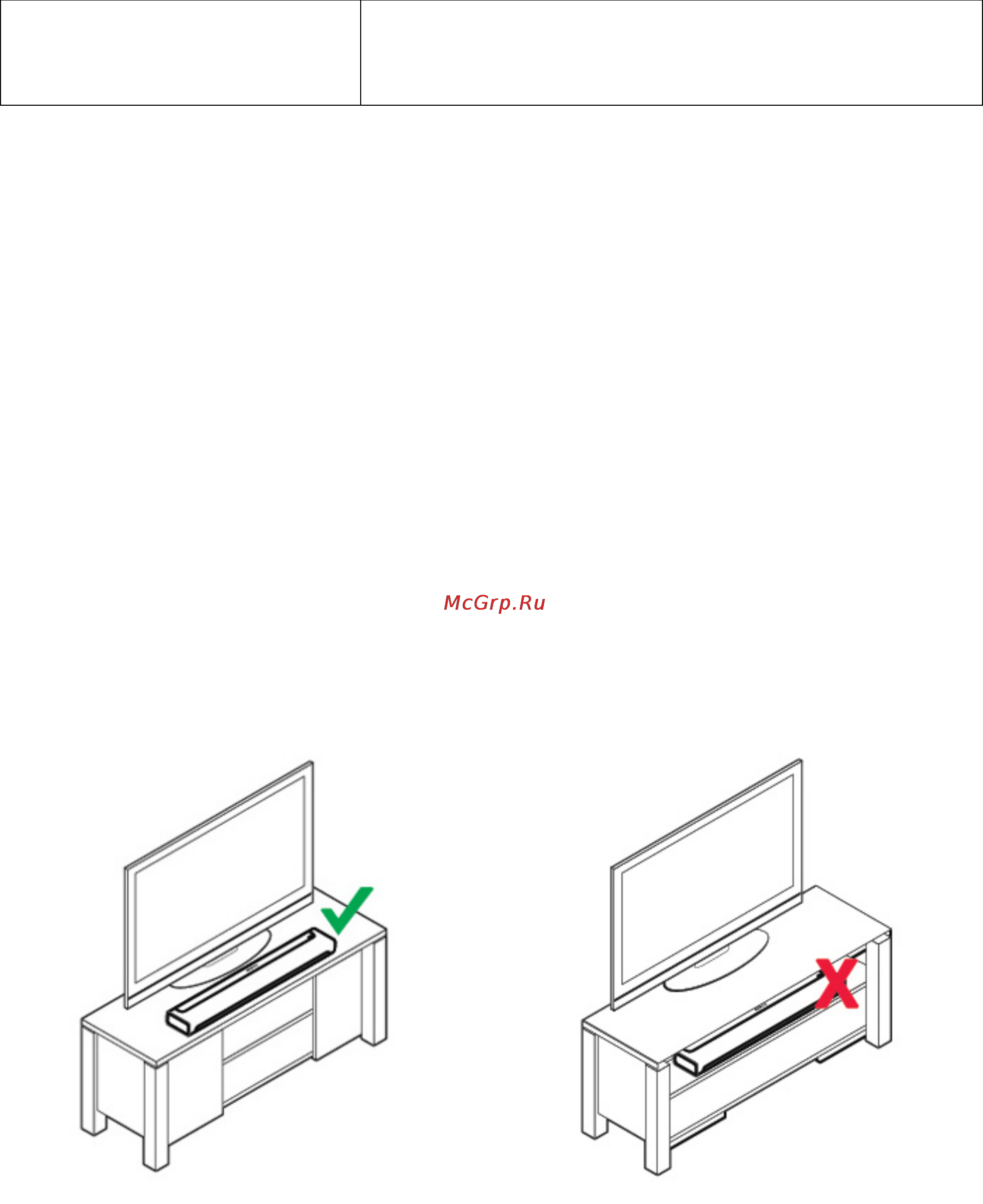 Sonos PLAYBAR Black [6/29] Выбор места для установки