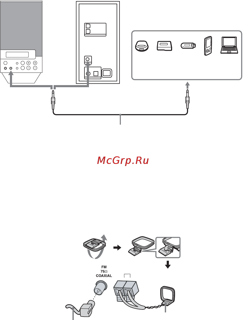 Sony SRS-DF30 [50/88] B гнезда input 1 è input 2