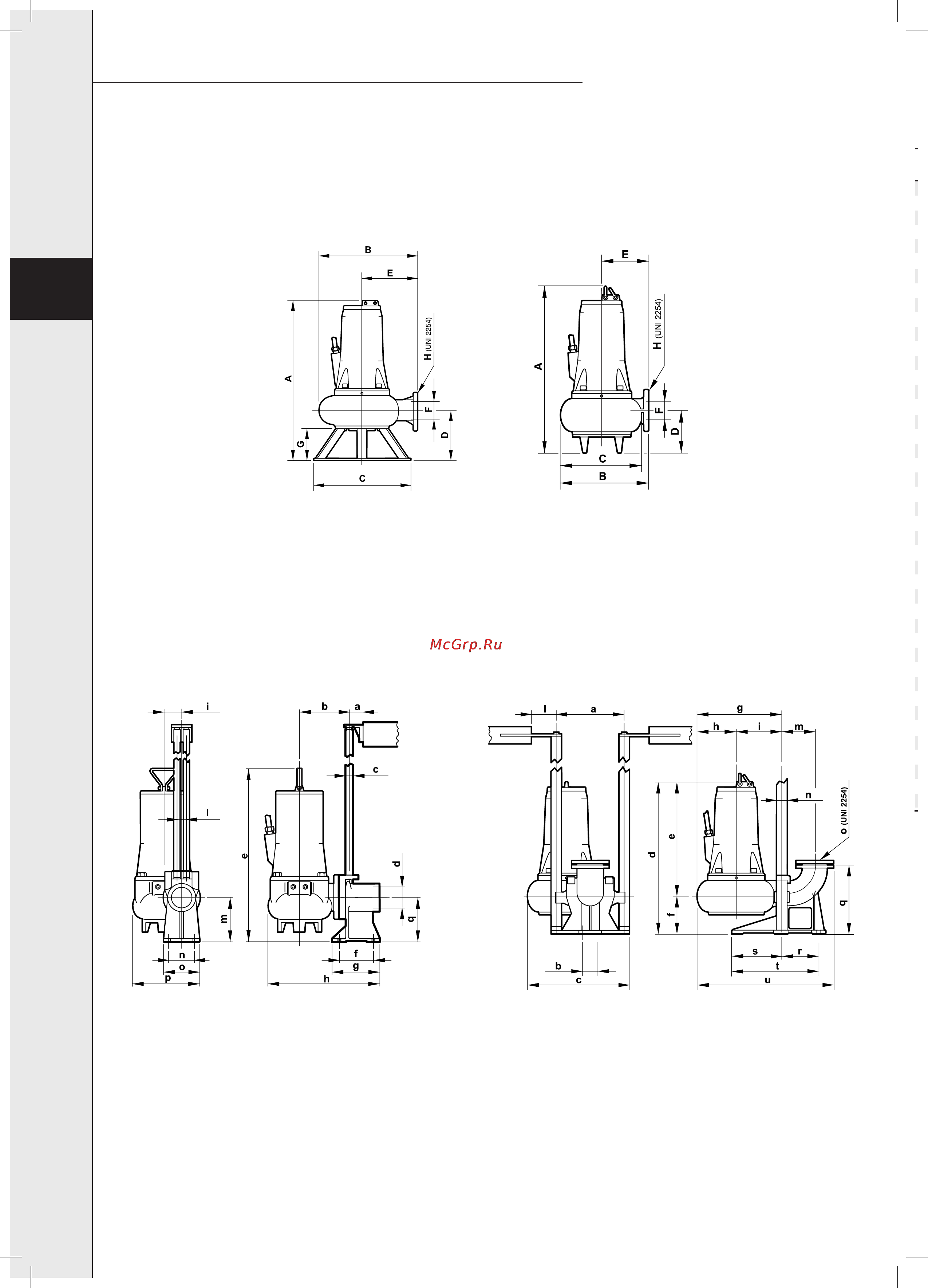 DAB Grinder 1200 M-A [54/240] Dimensions et poids eaux usee