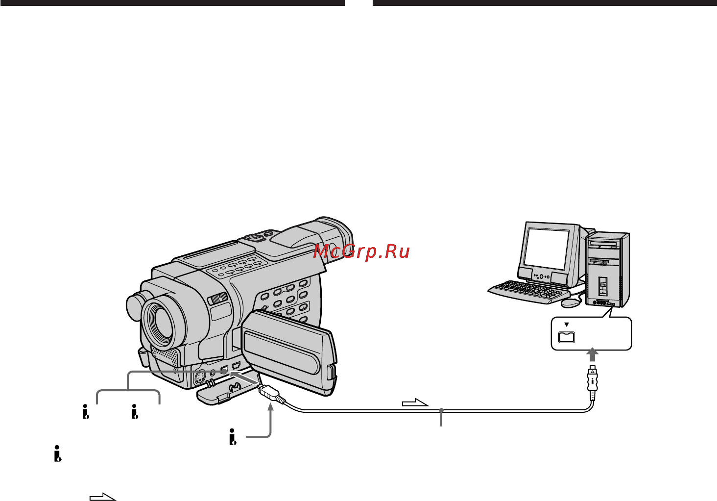 Sony DCR-TRV147 E [228/364] Пpи подcоeдинeнии к компьютepy c помощью кaбeля i link
