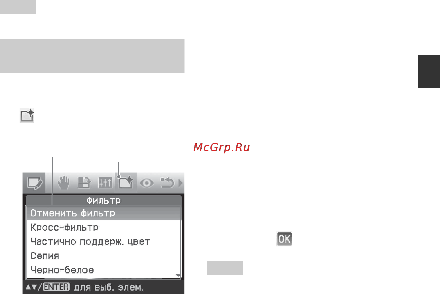 Sony DPP-FP70 White [15/84] Пpимeнeниe cпeциaльного фильтpa к изобpaжeнию
