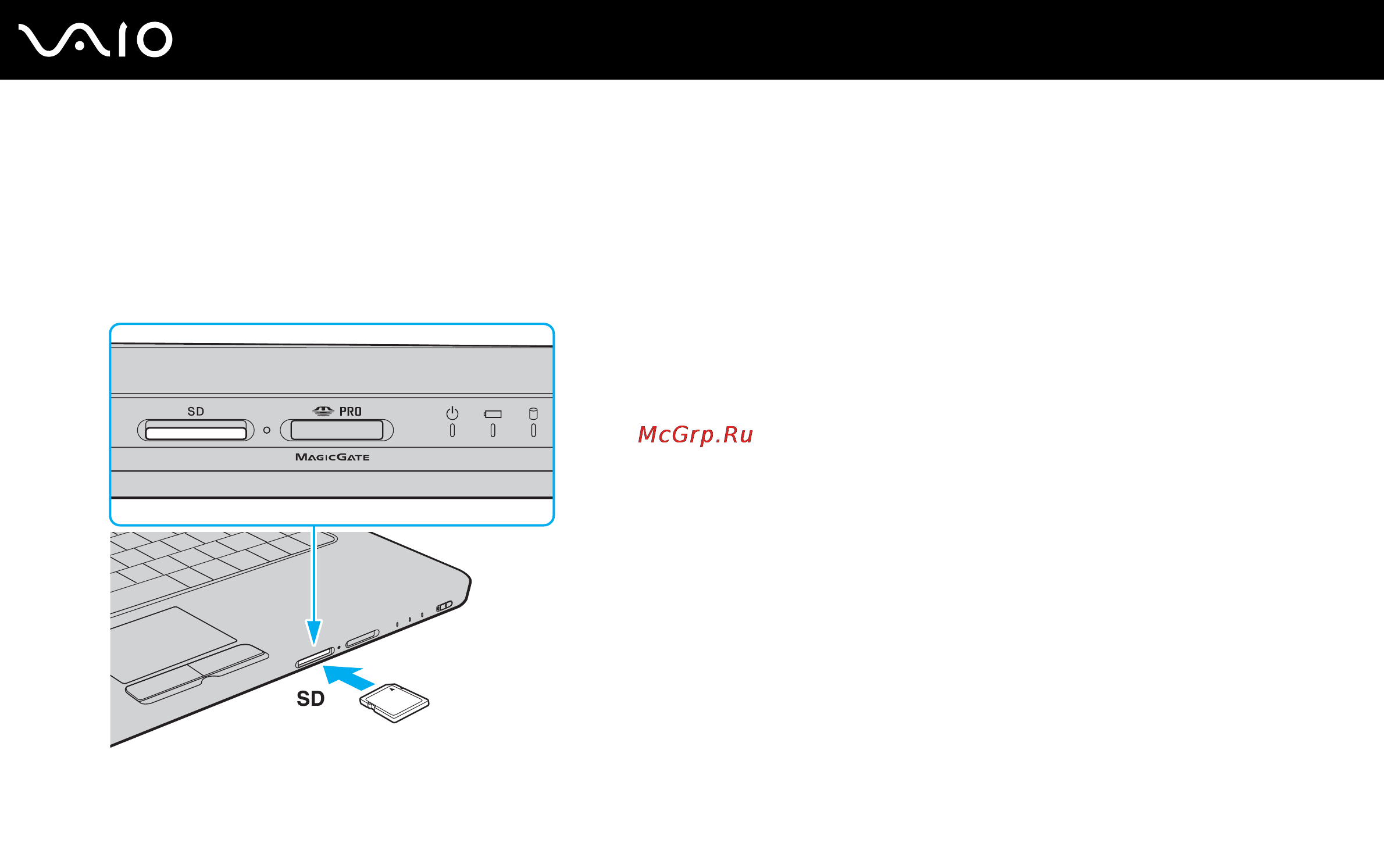 Sony VGN-NR11SR/S [51/150] Установка карты памяти