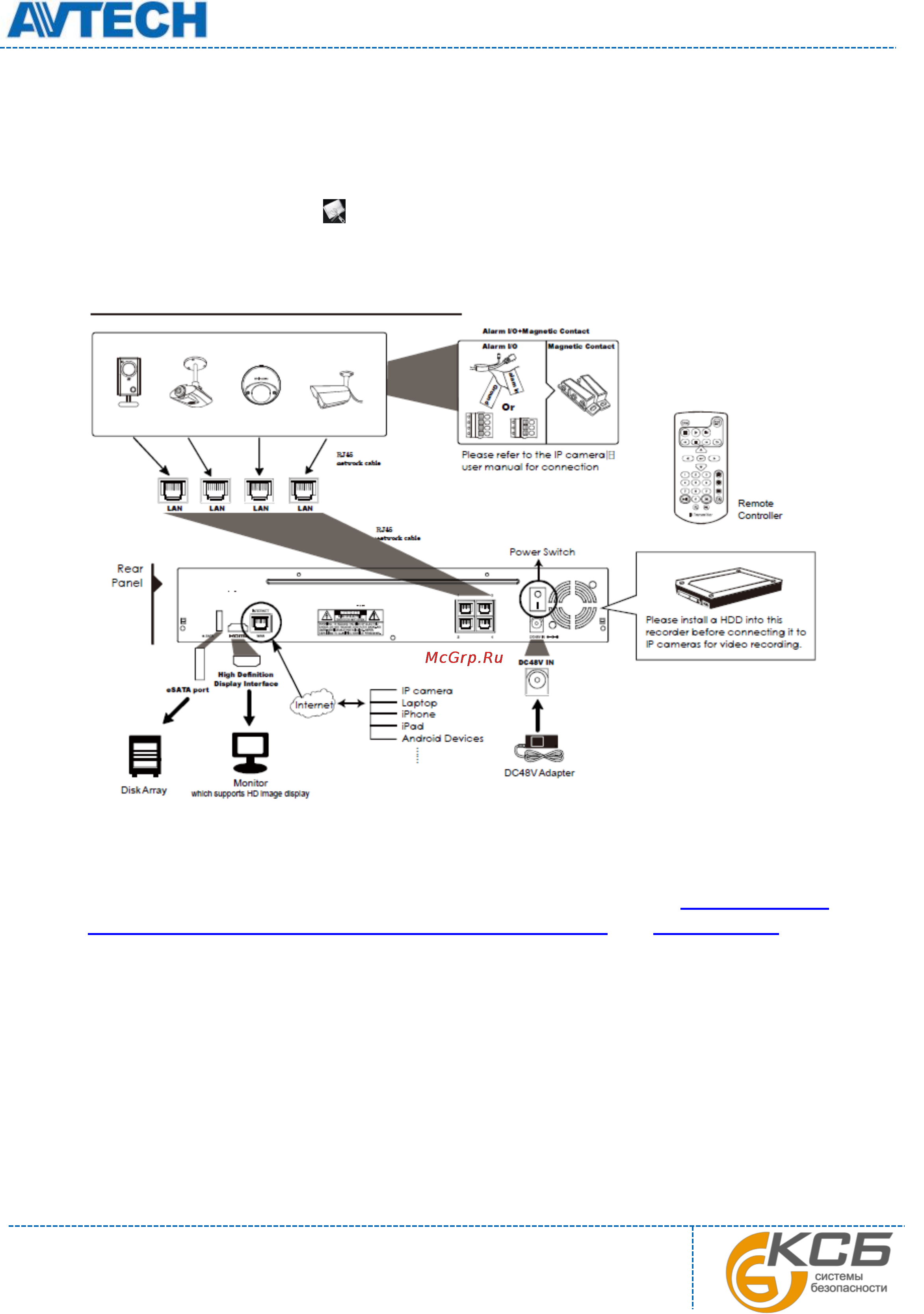 AVTech AVH408P [10/60] Настройка ip камер lan