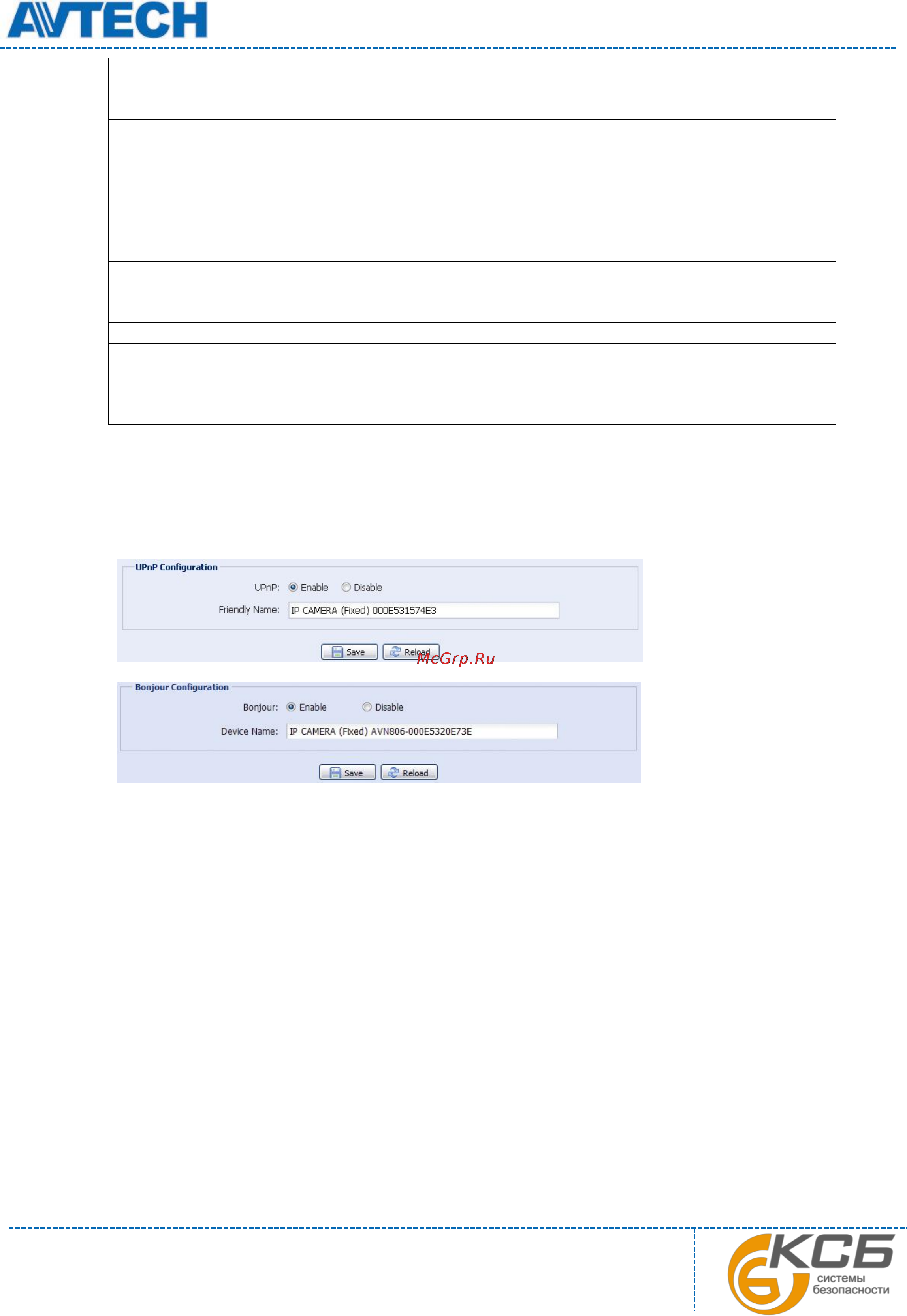 AVTech AVM428 [17/39] Upnp bonjour