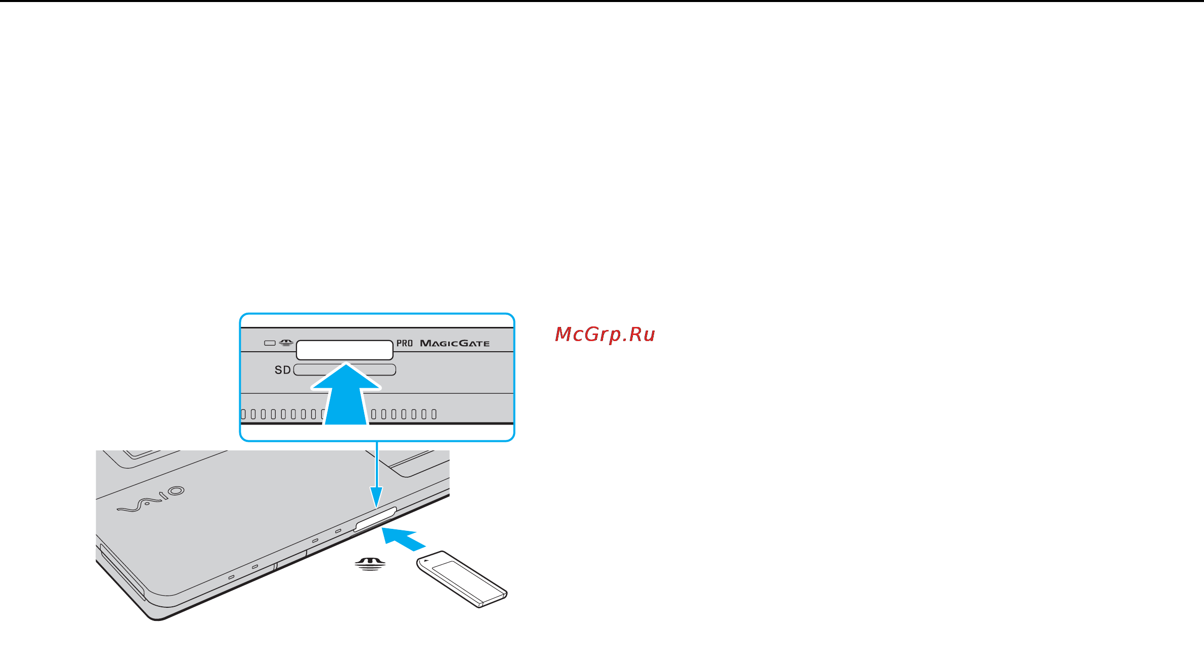 Sony VGN-FW4ZRJ /H Silver [42/173] Вставка и извлечение карты памяти memory stick
