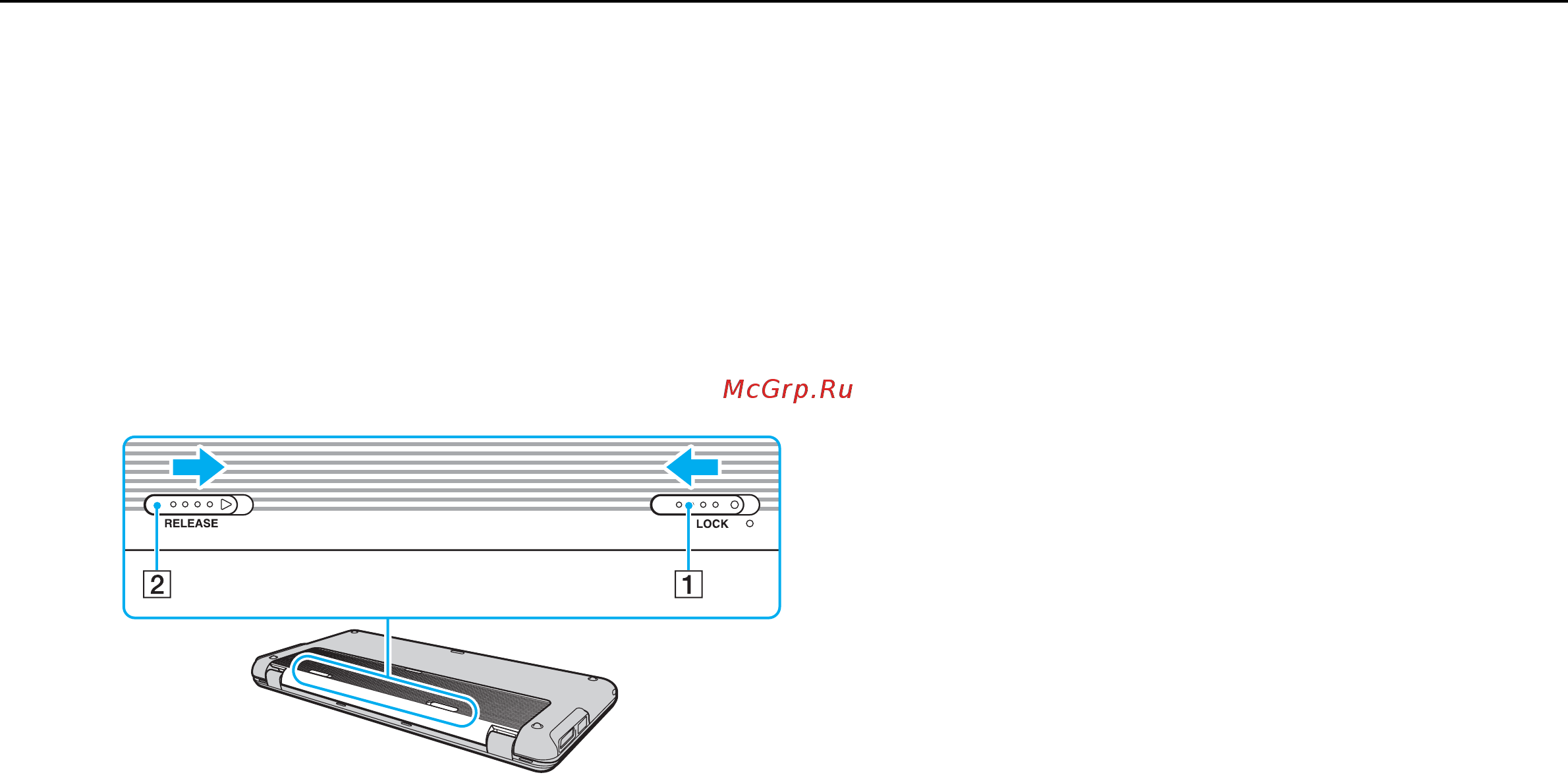 Sony VGN-P31ZRK/R Red [23/171] Извлечение аккумулятора