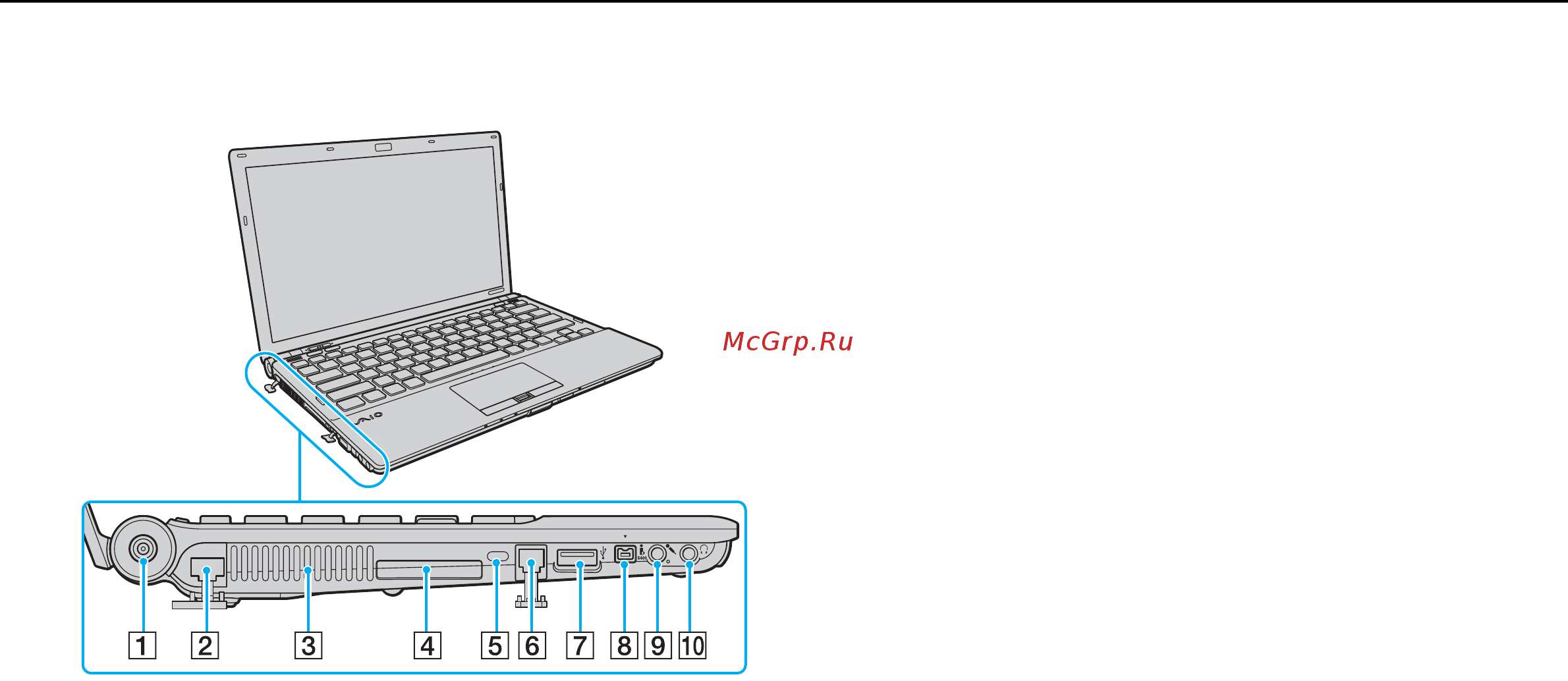 Sony VGN-Z41VRD /X Grey [14/222] Вид слева