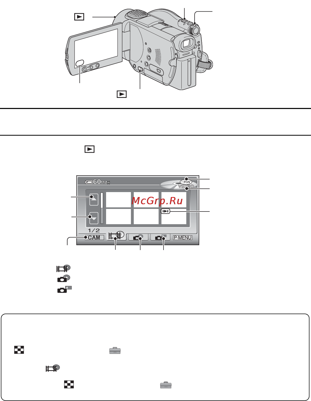 Sony DCR-DVD505 E [40/164] Полезные функции на экране visual index
