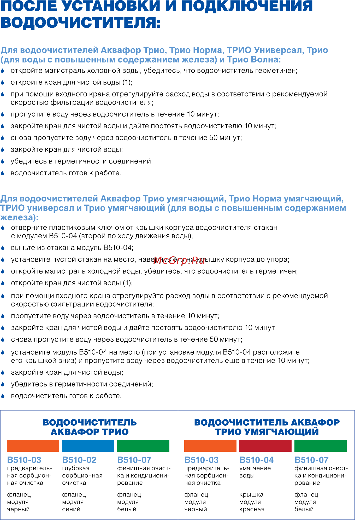 Аквафор Трио Норма Инструкция онлайн [10/16] 144683