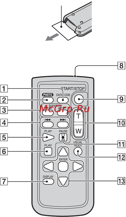 Sony DCR-DVD305 E [196/312] Датчик дистанционного управления dcr dvd304e dvd305e dvd755e