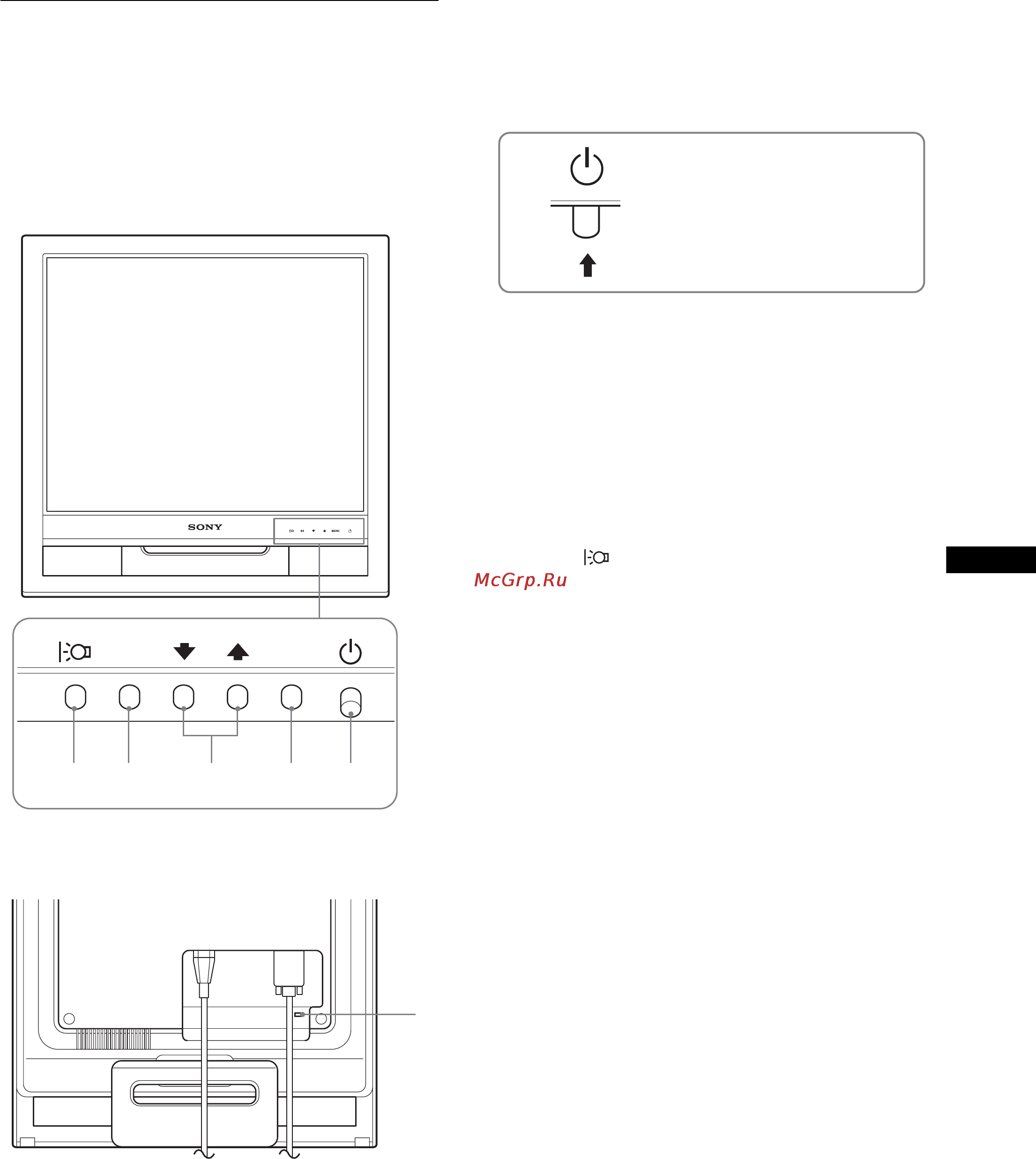 Sony SDM-HS95B [5/20] Вид сзади на дисплей