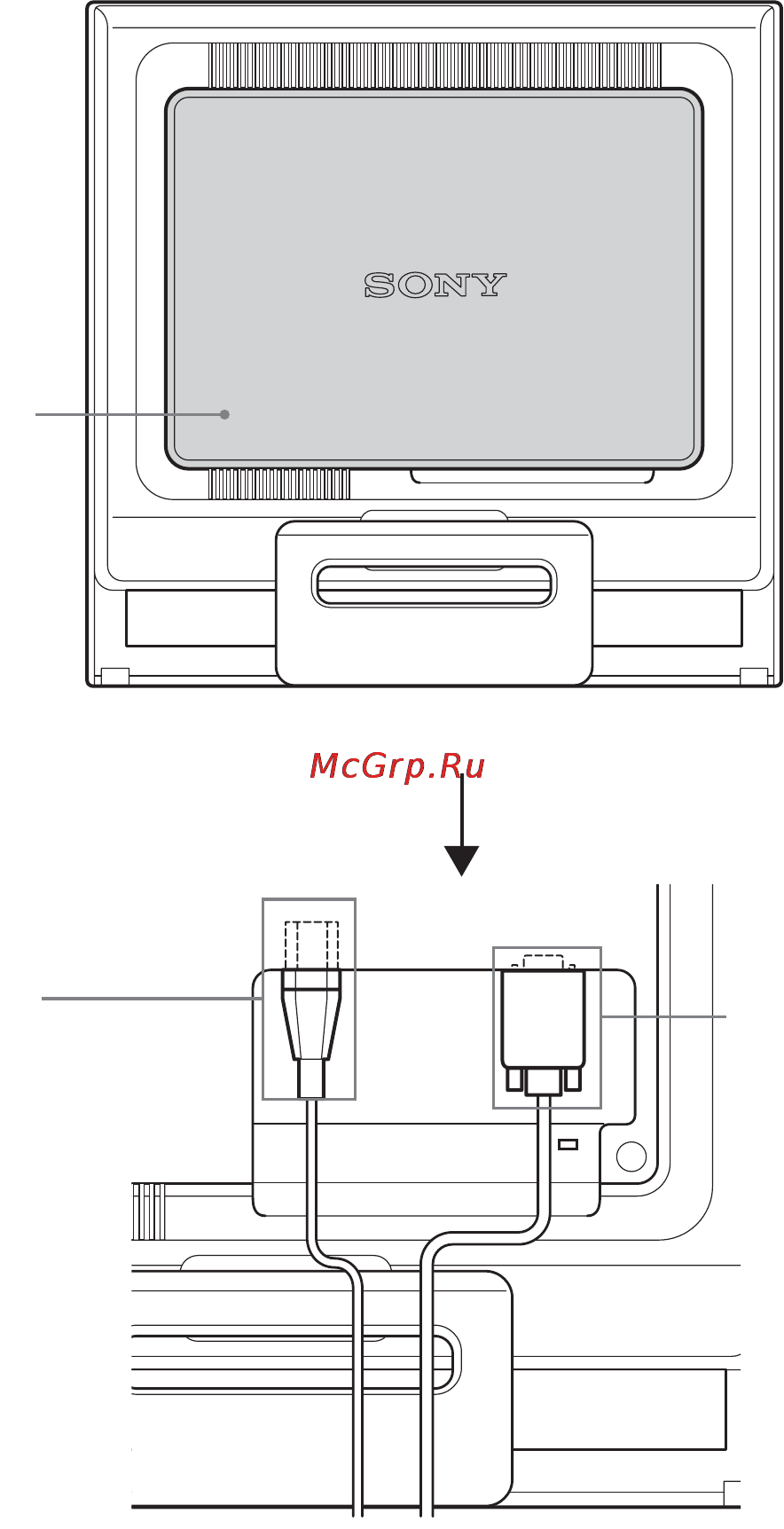 Sony SDM-HS95B [6/20] Вид сзади на дисплей
