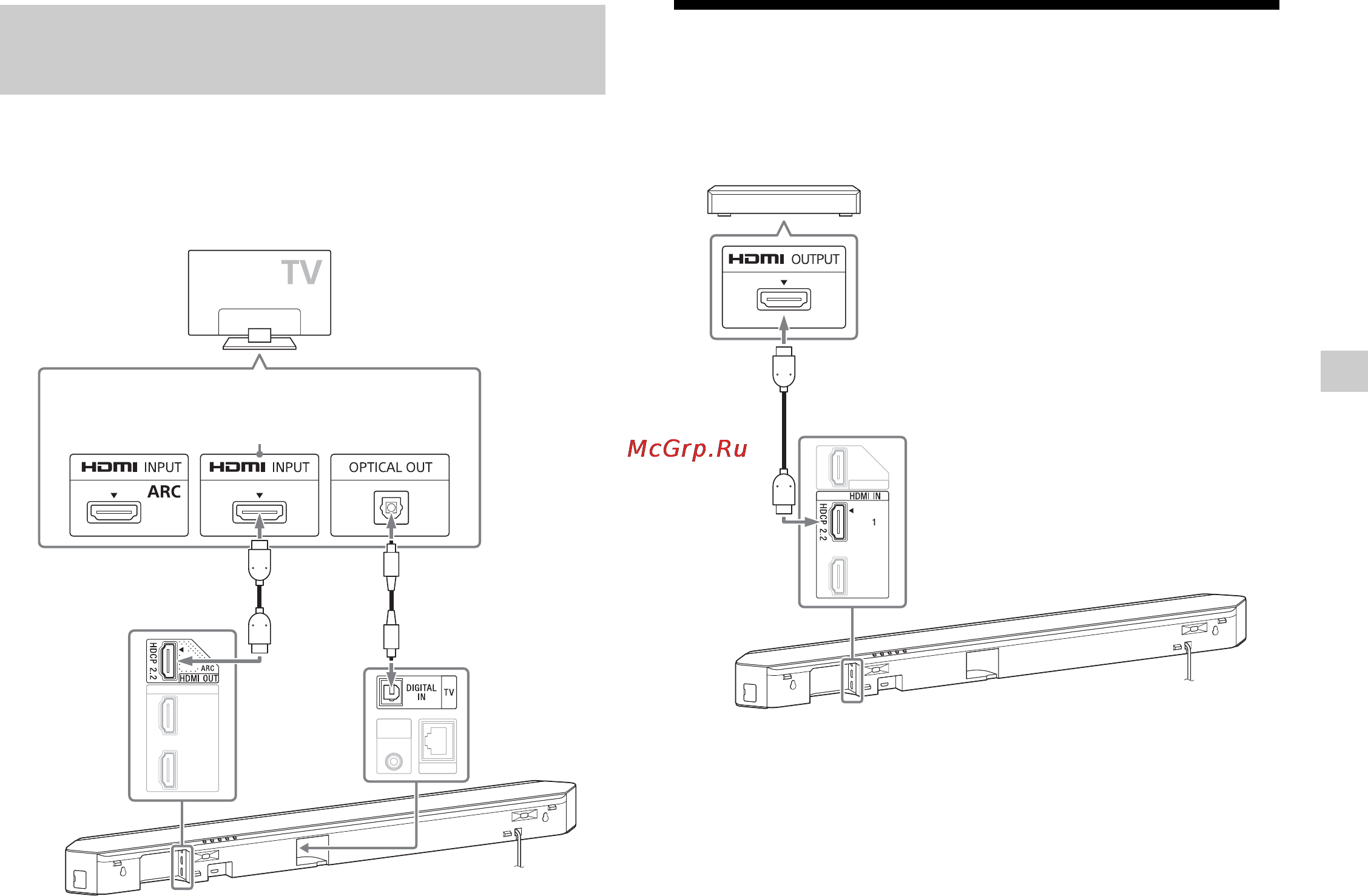 Sony HT-ST9//M [21/68] Если гнездо hdmi телевизора имеет маркировку arc но не совместимо со стандартом hdcp 2