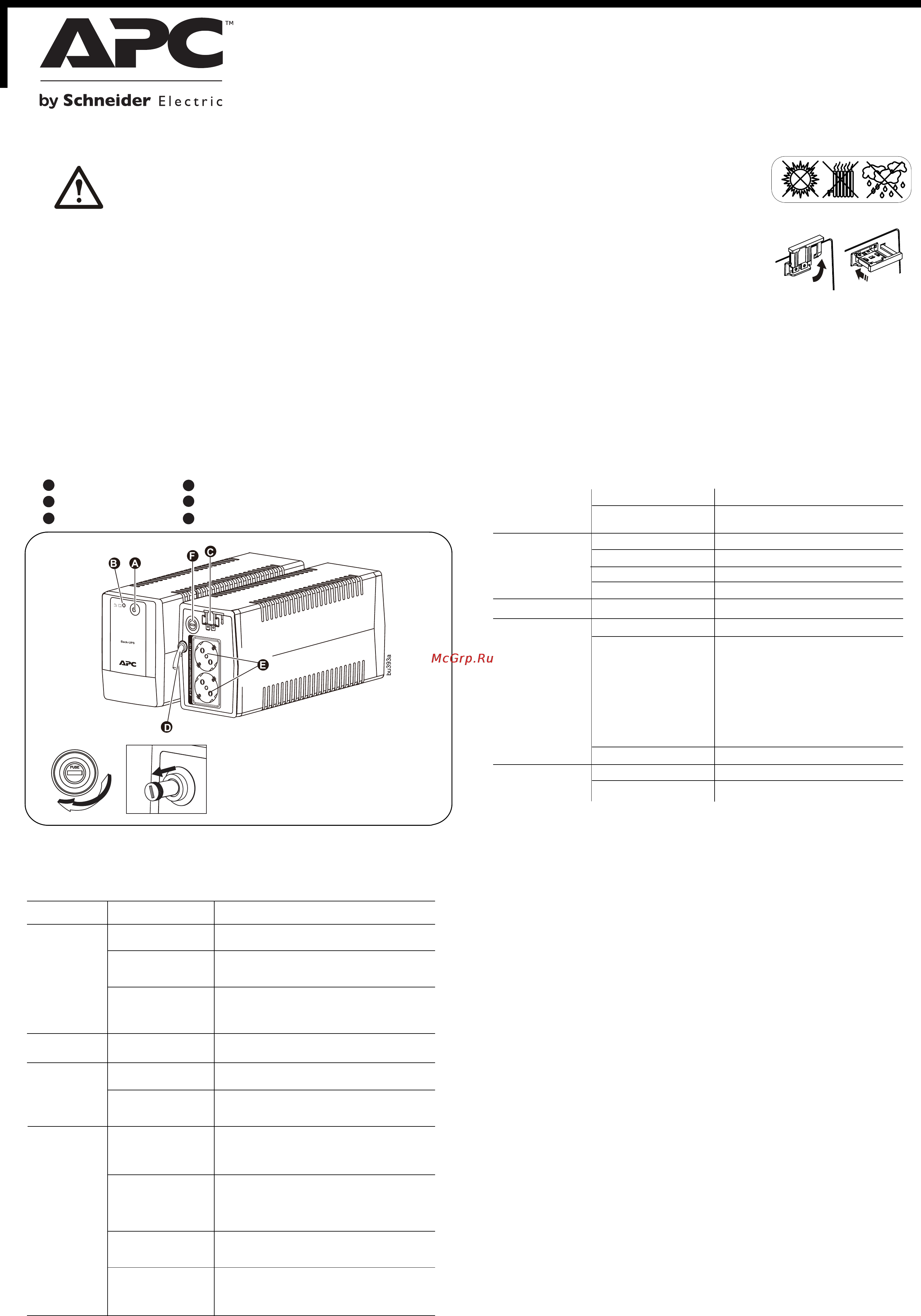 APC back-ups bx650li-gr Инструкция по эксплуатации онлайн