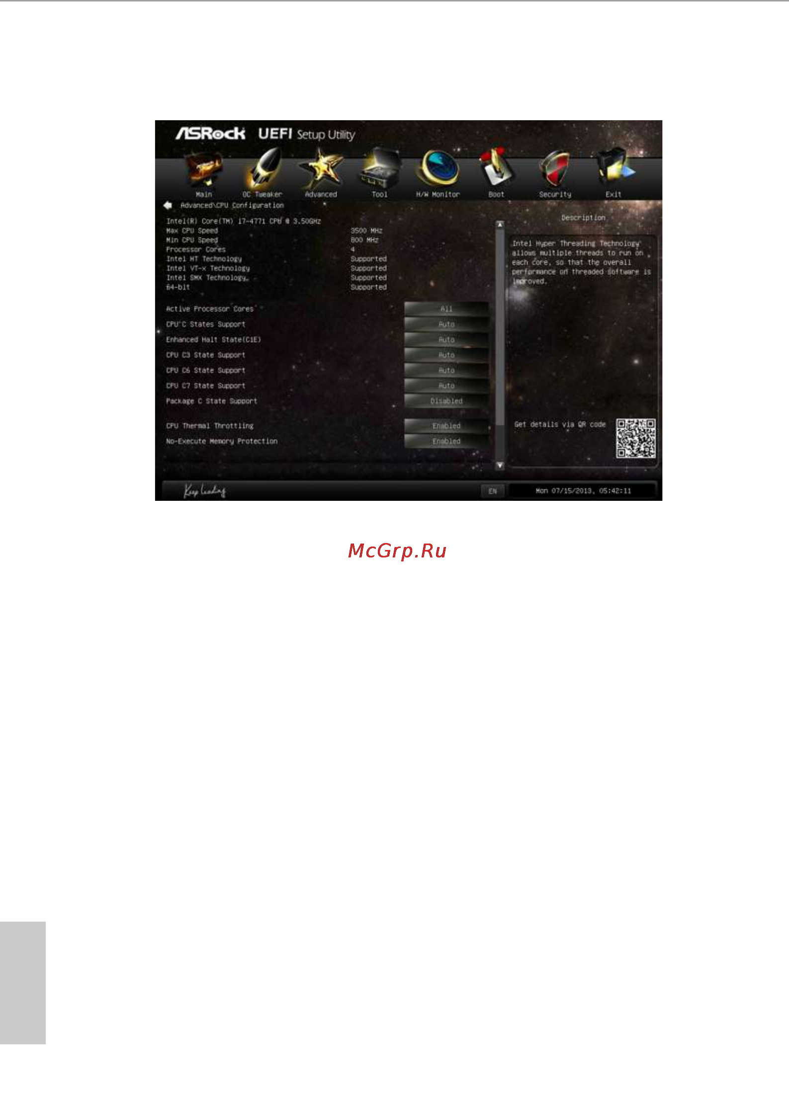 ASRock h81m-vg4 [58/78] Cpu configuration