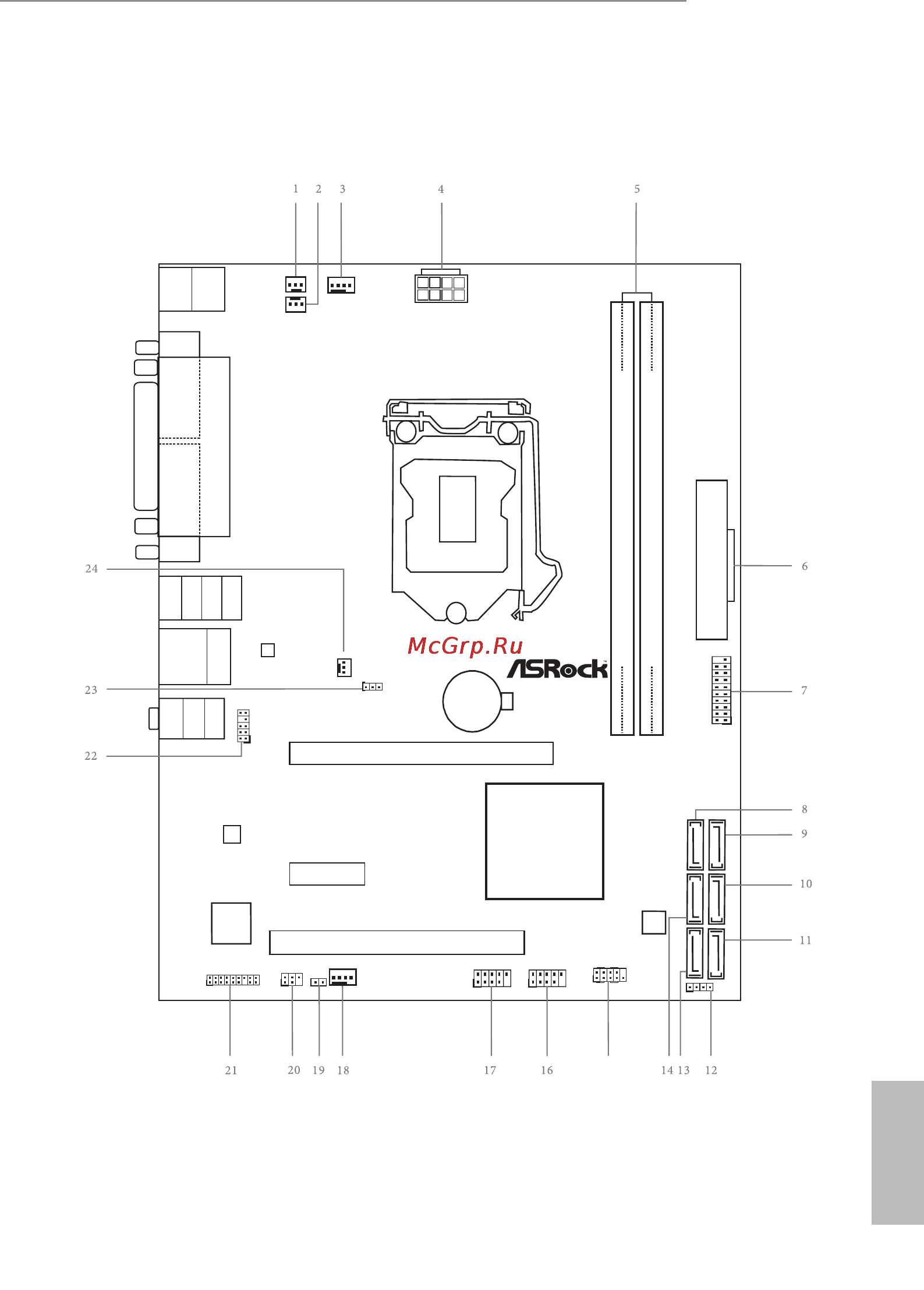 ASRock b85m-gl [13/80] Motherboard layout