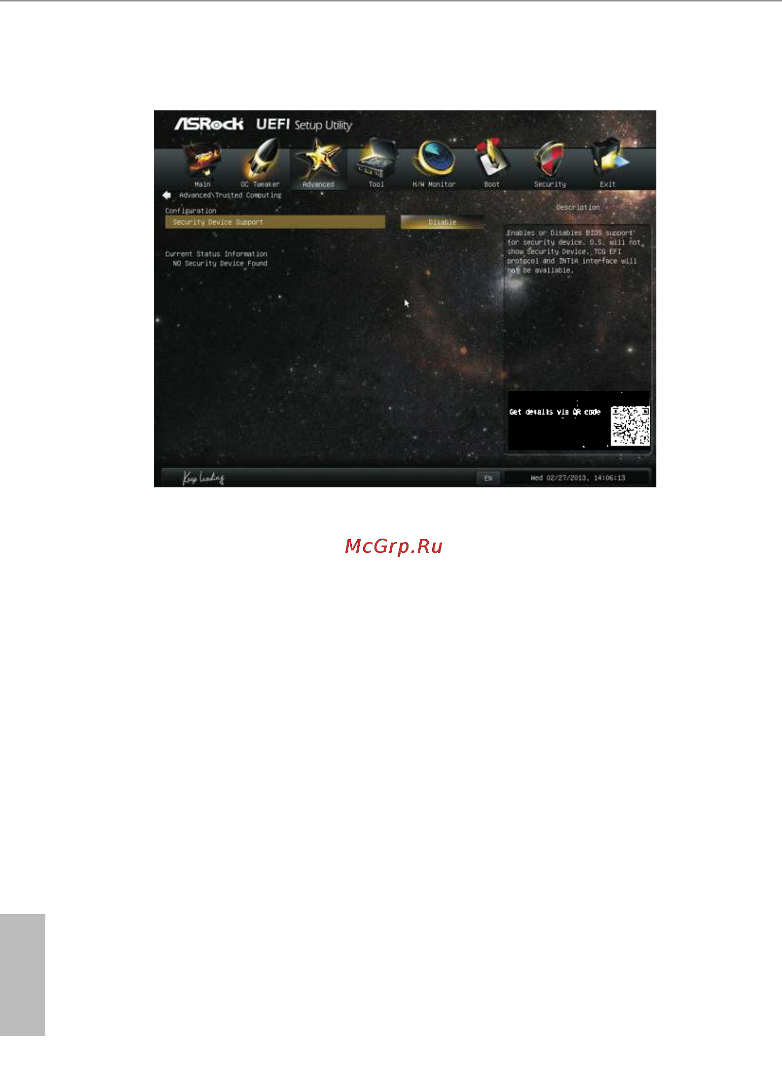 ASRock p85 pro3 [68/78] Trusted computing