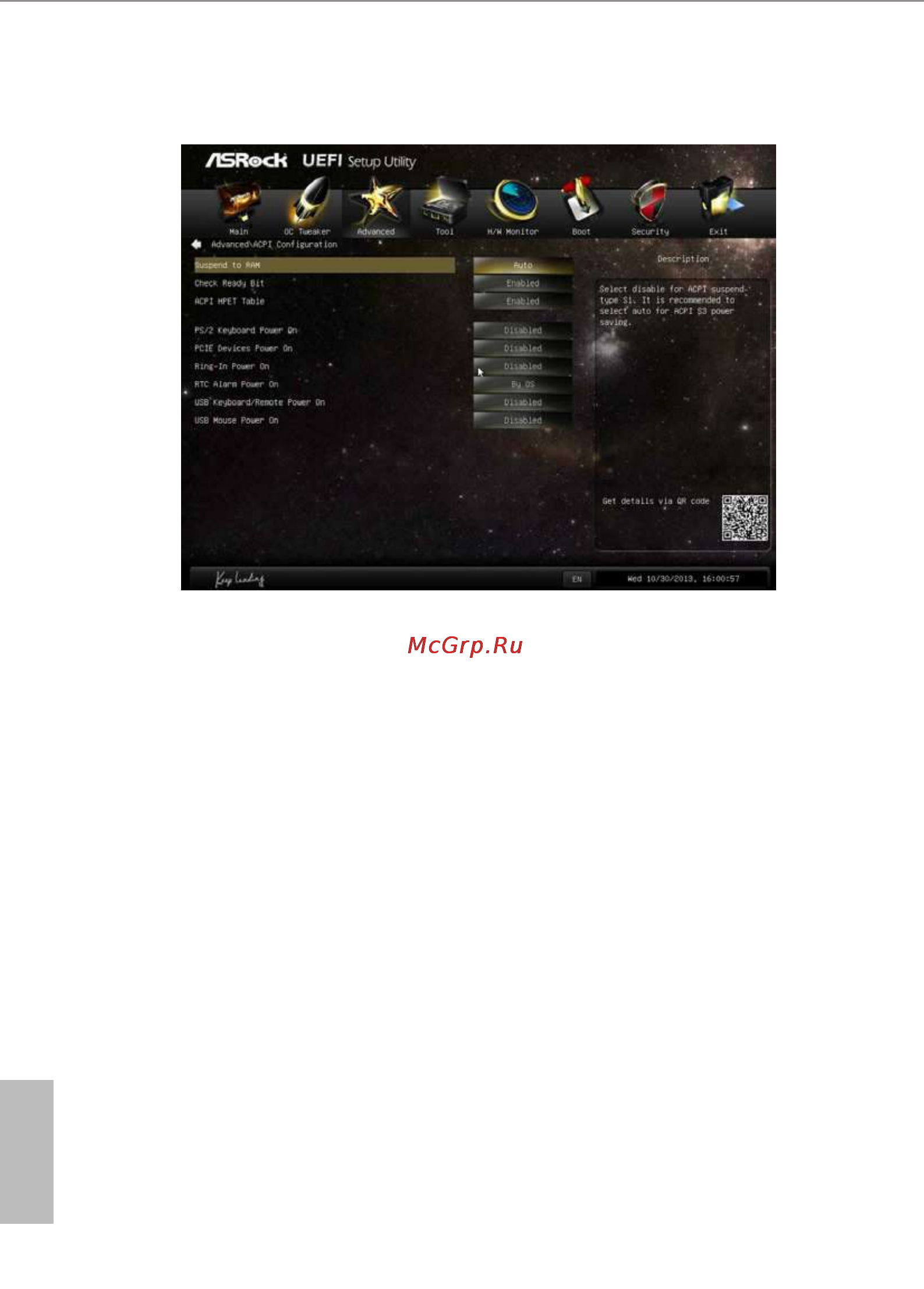 ASRock h81 pro btc [62/75] Acpi coniguration
