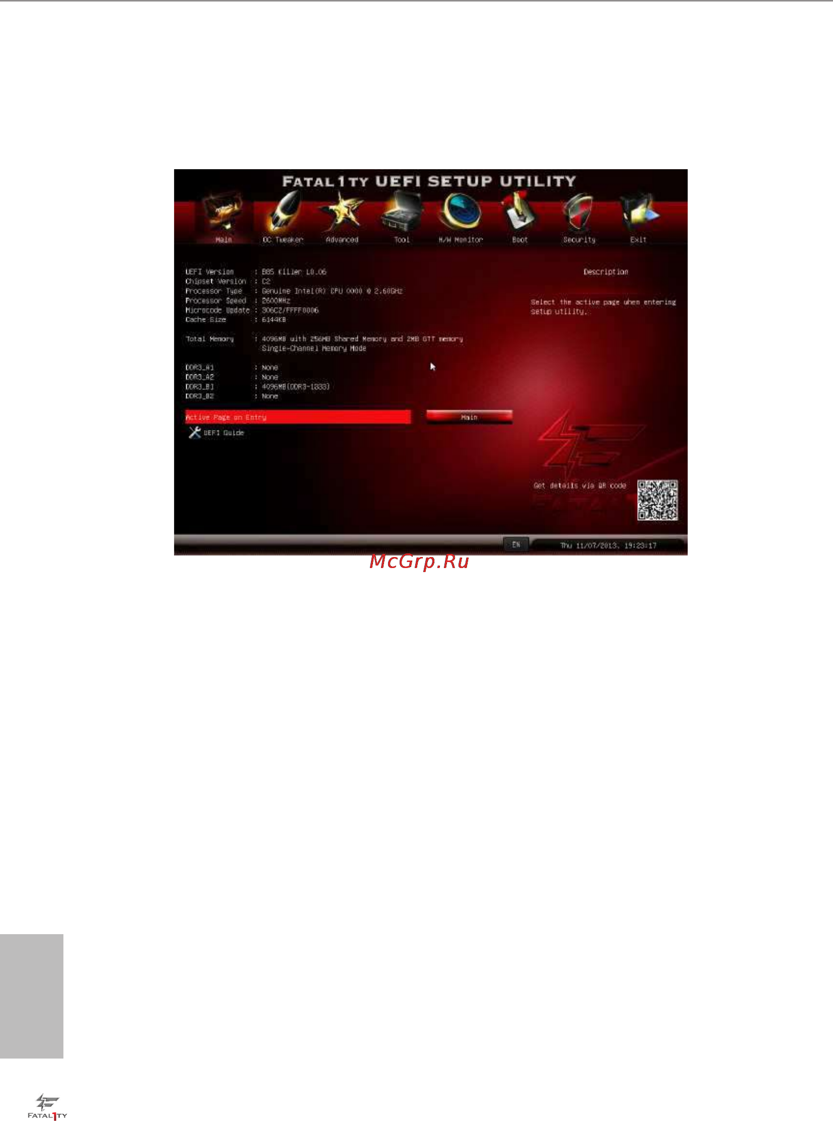 ASRock fatal1ty b85 killer [64/94] Main screen