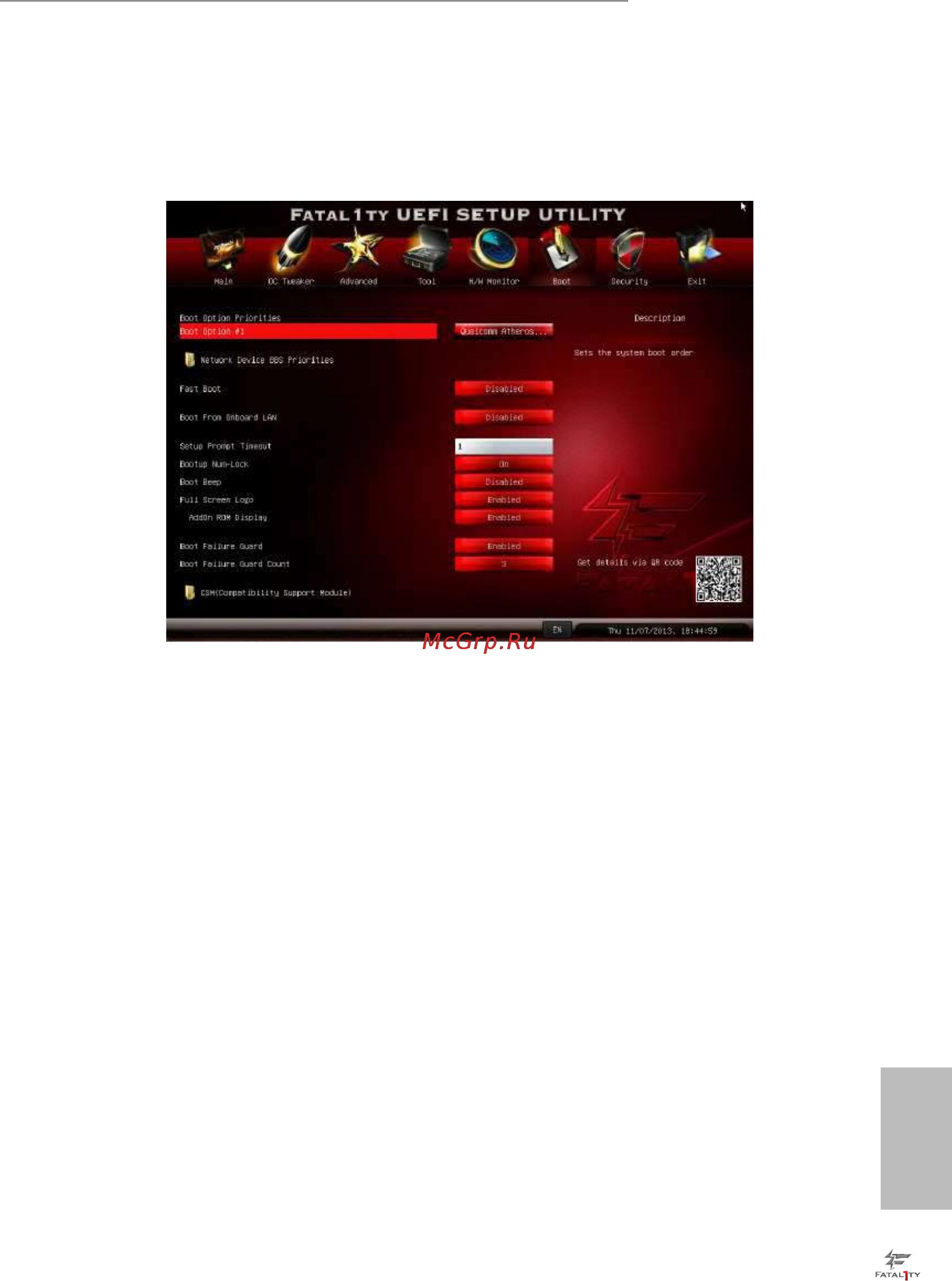 ASRock fatal1ty b85 killer [89/94] Boot screen