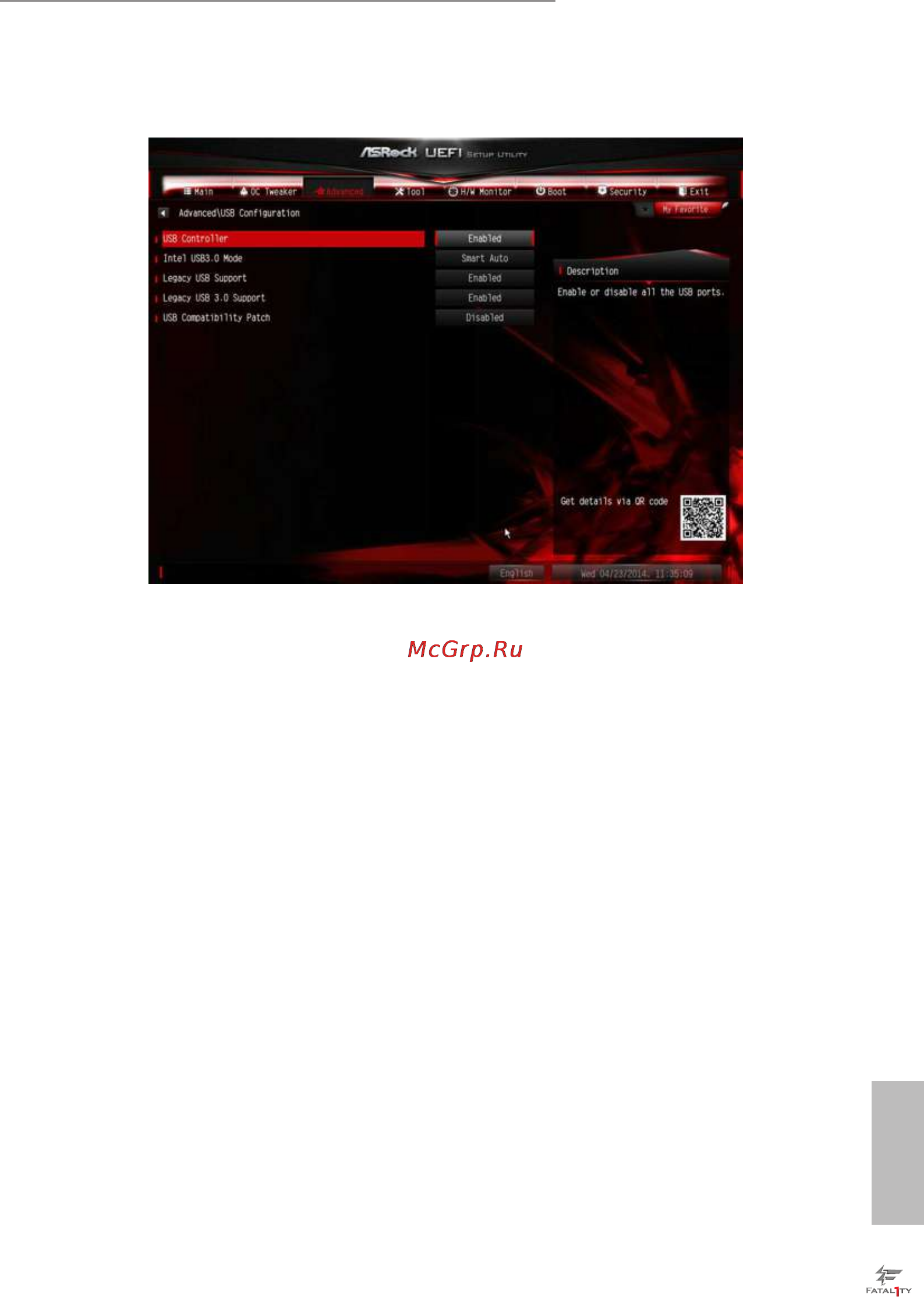 ASRock fatal1ty z97 killer [97/109] Usb coniguration