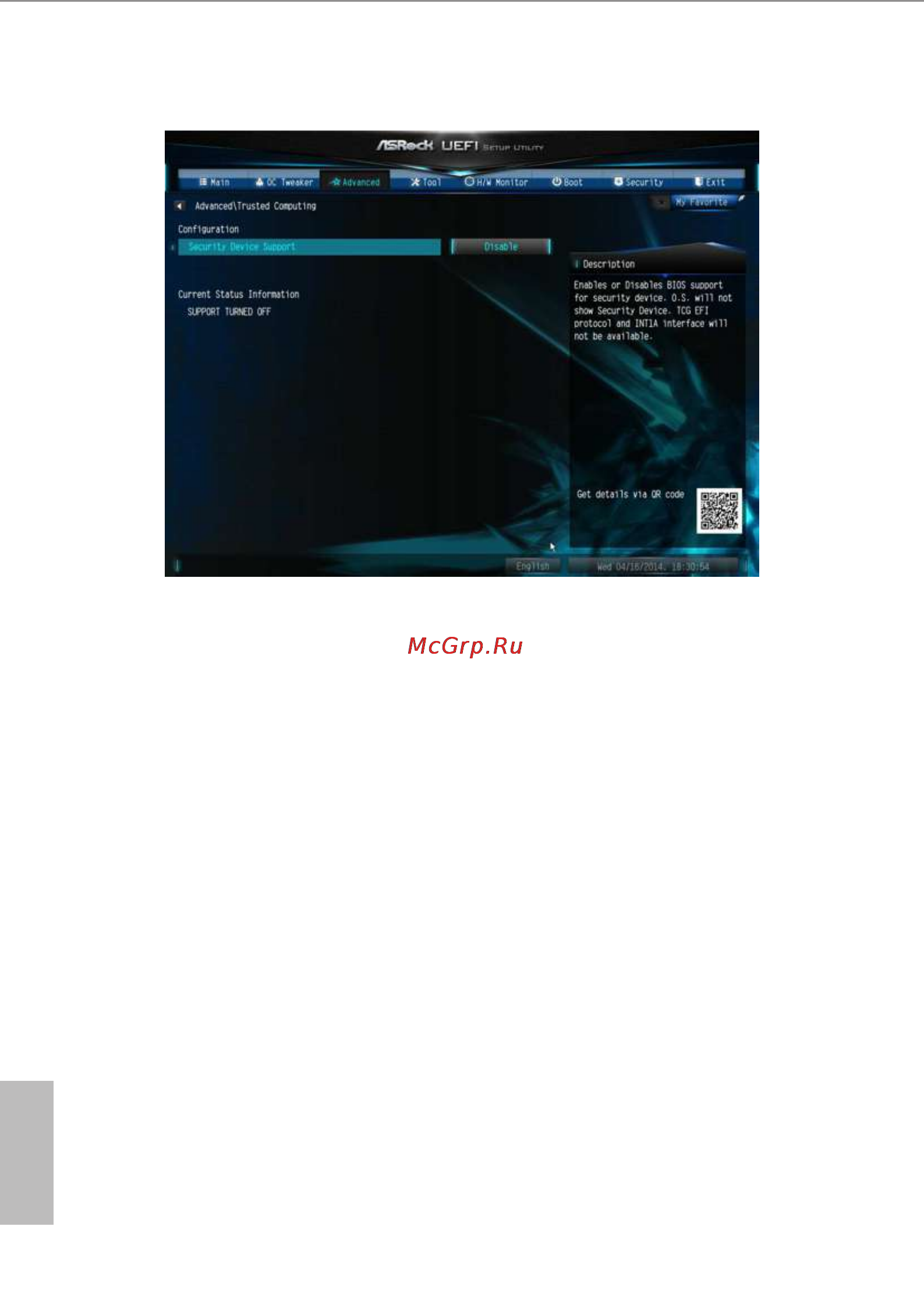 ASRock z97 pro3 [81/91] Trusted computing