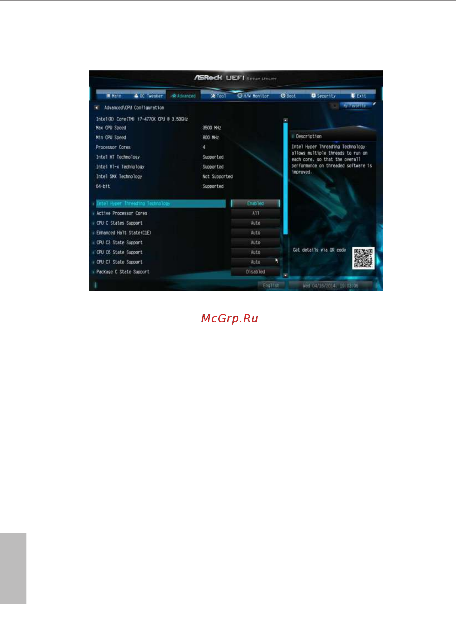ASRock h97m pro4 [72/96] Cpu coniguration