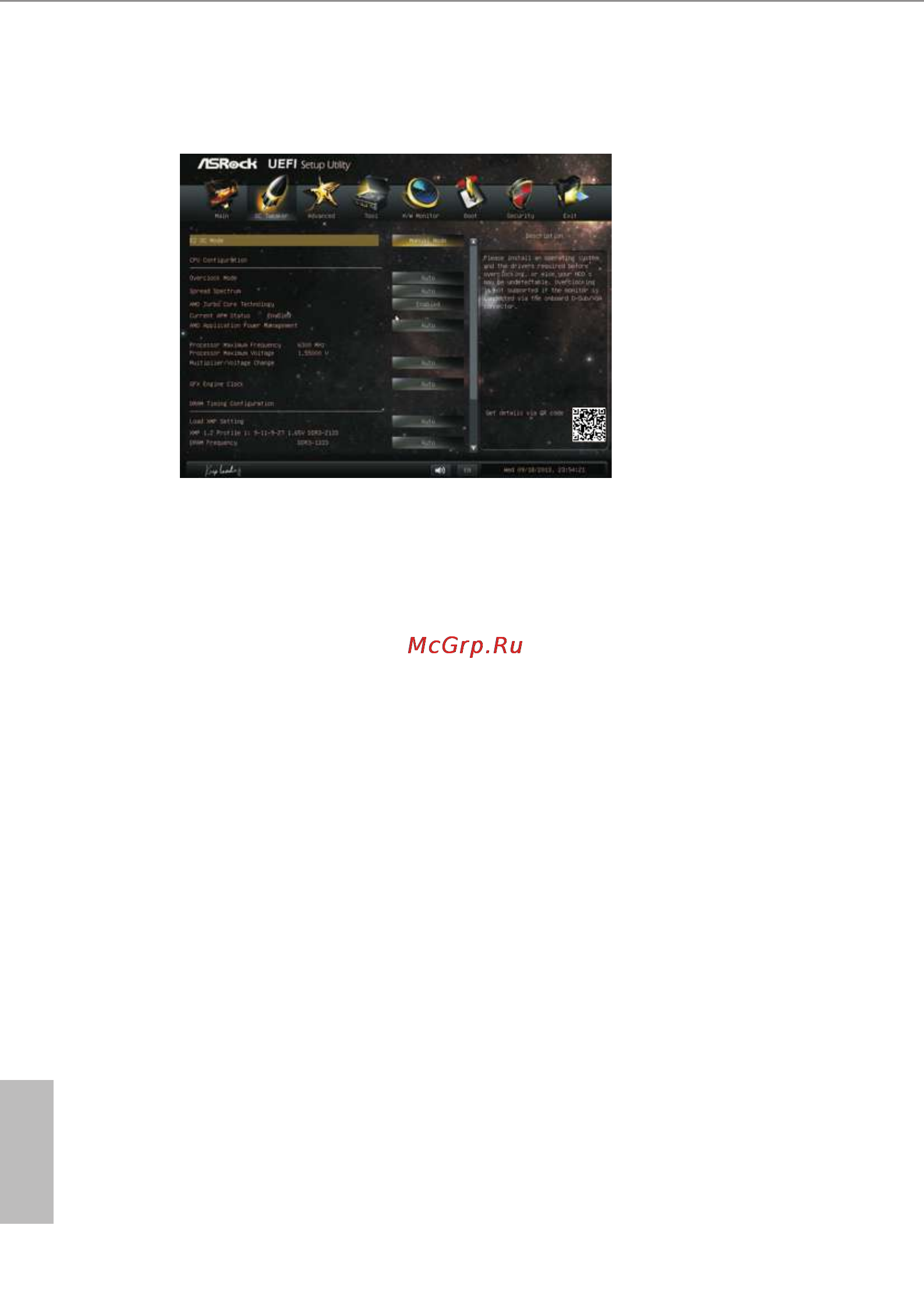 ASRock fm2a58m-vg3+ r2.0 [43/63] Oc tweaker screen