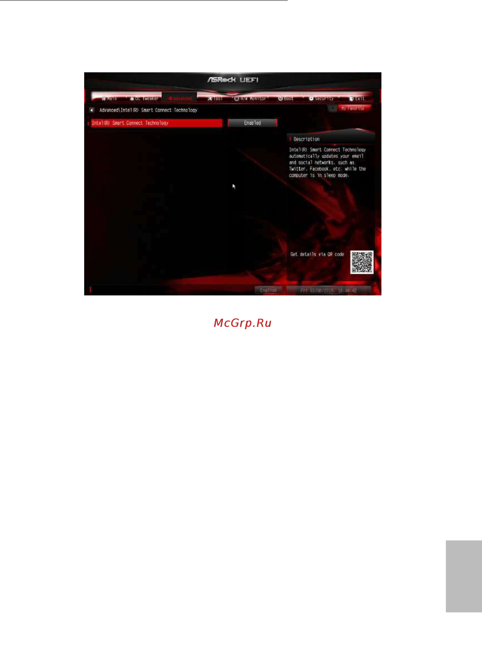 ASRock fatal1ty z97x killer/3.1 [103/120] Intel smart connect technology